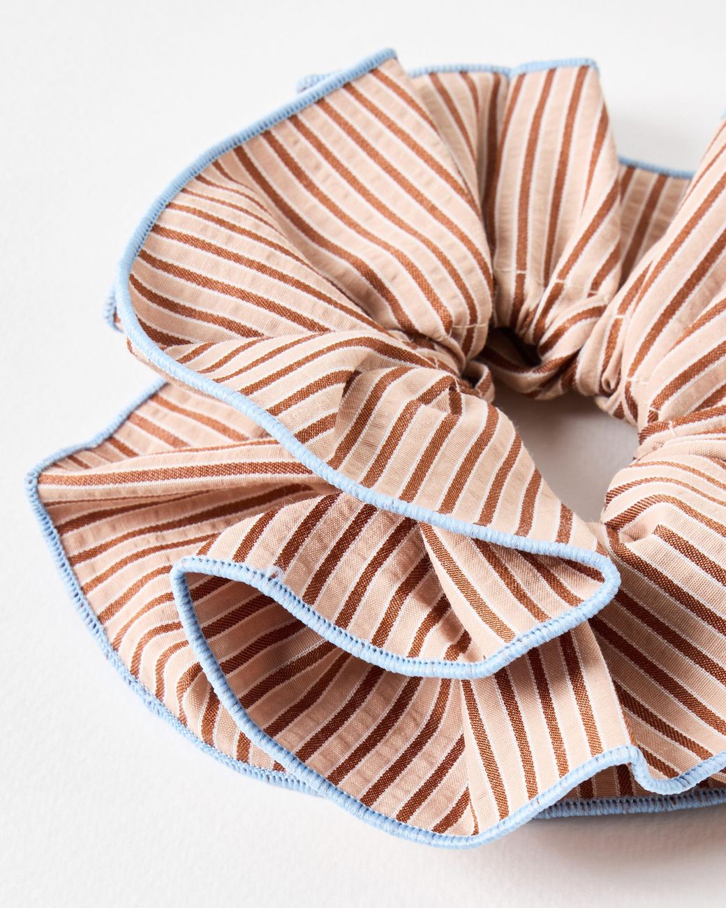 Oliver Bonas Pink Haden Stripe Large Scrunchie