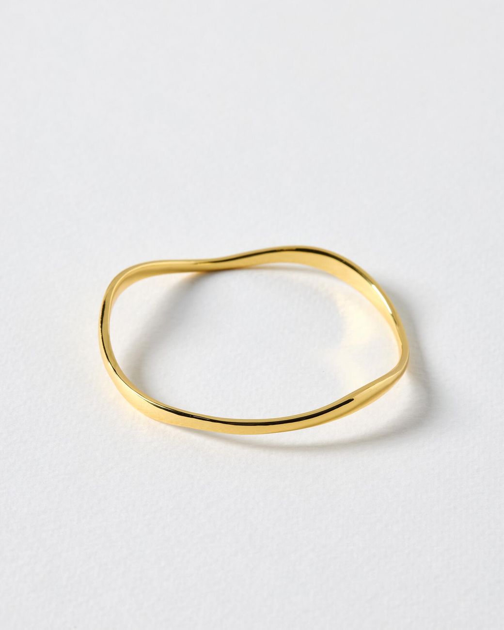 Oliver Bonas Metallic Ona Ripple Wave Bangle