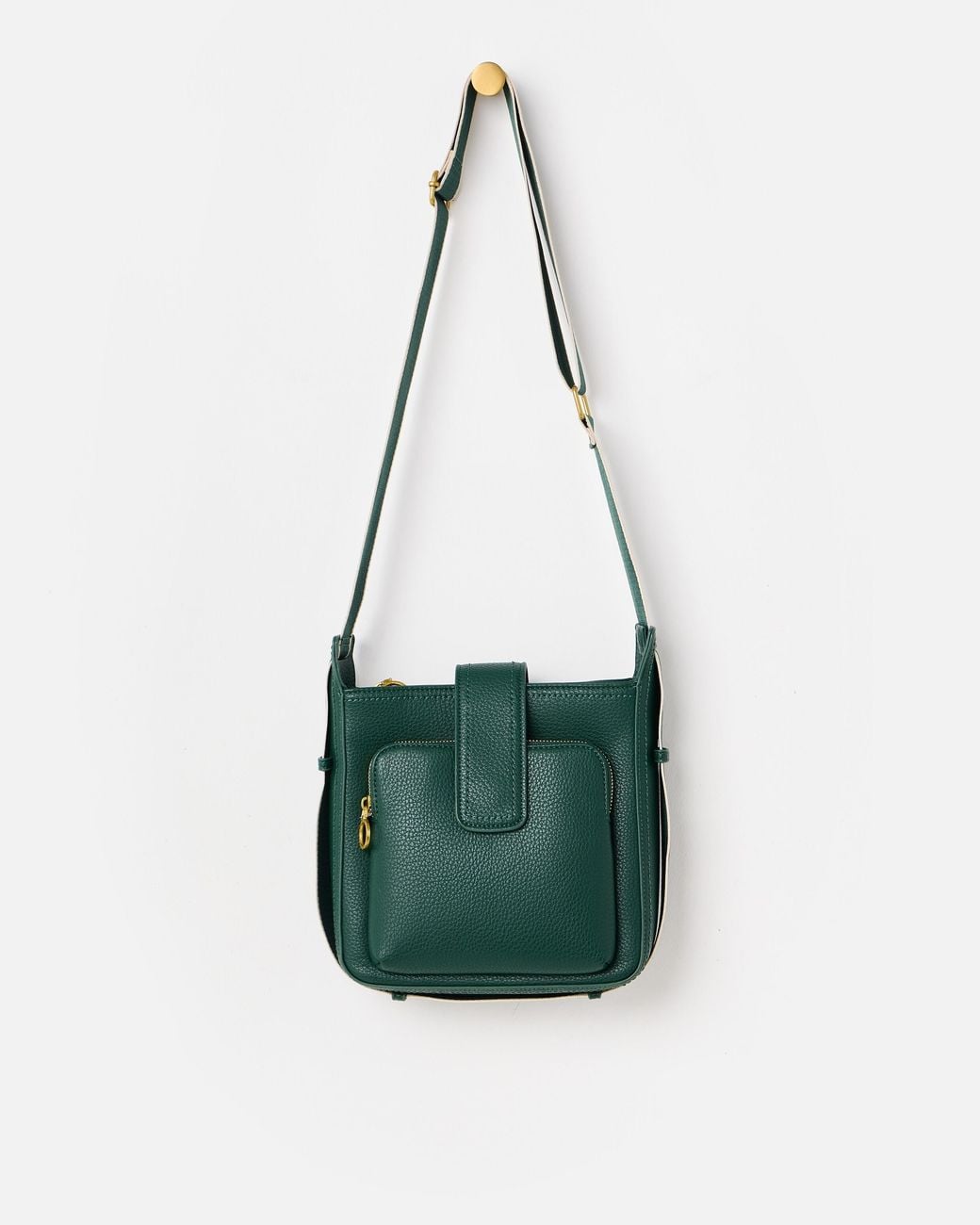 Oliver Bonas Green Dotty Dark Crossbody Bag