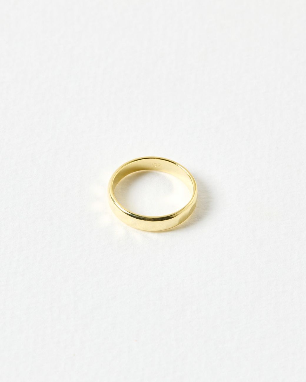 Oliver Bonas White Donna Disco Faceted Stacking Ring, Size 50