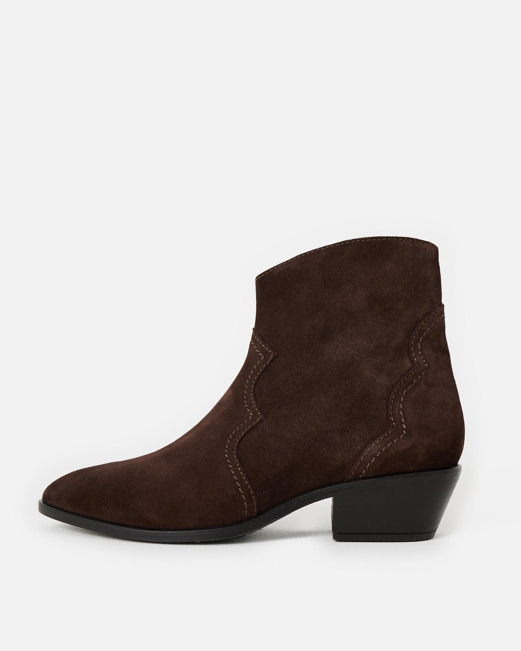 Oliver Bonas Brown Chocolate Suede Western Cowboy Boots, Size 3
