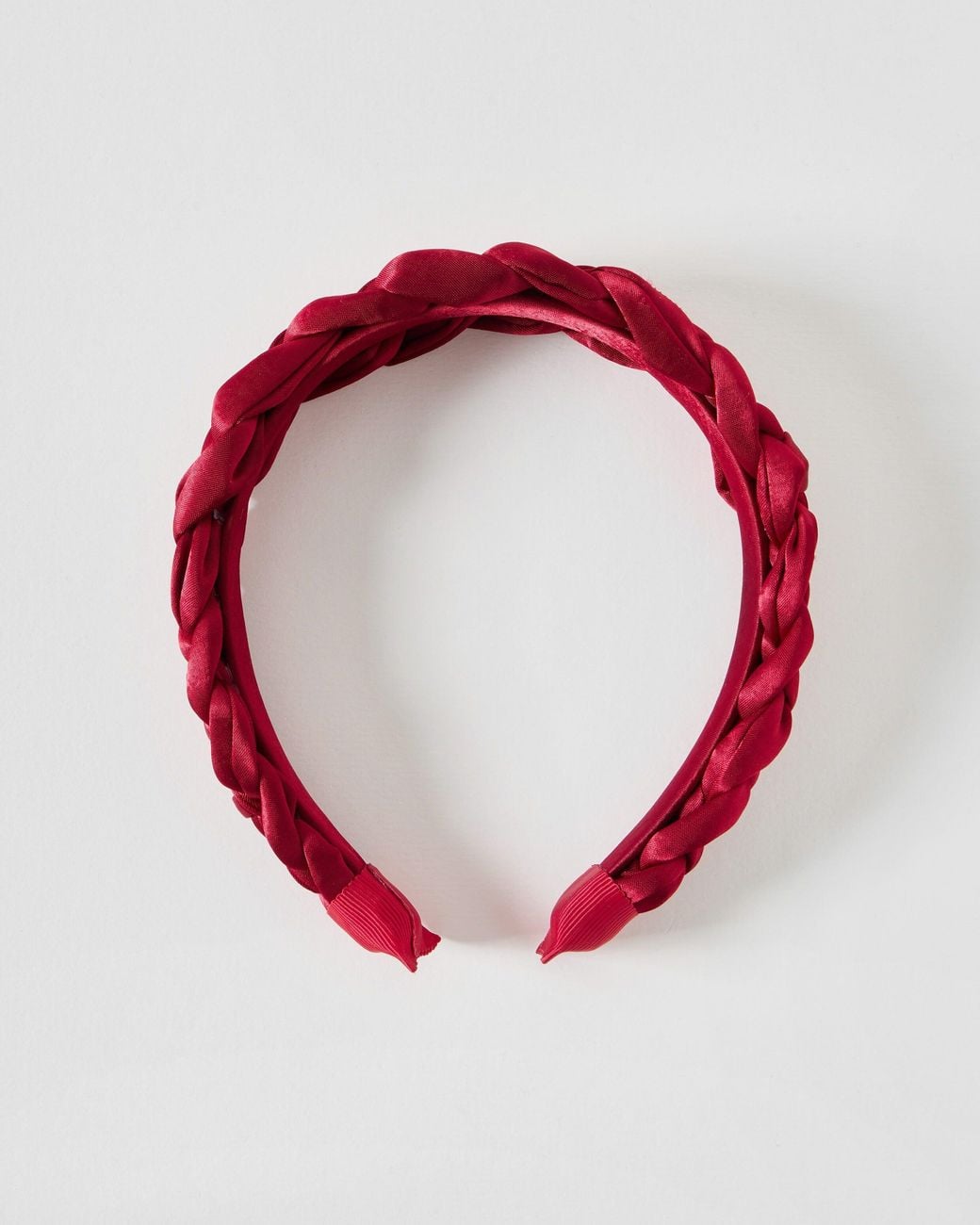 Oliver Bonas Pink Eaton Maroon Plait Headband