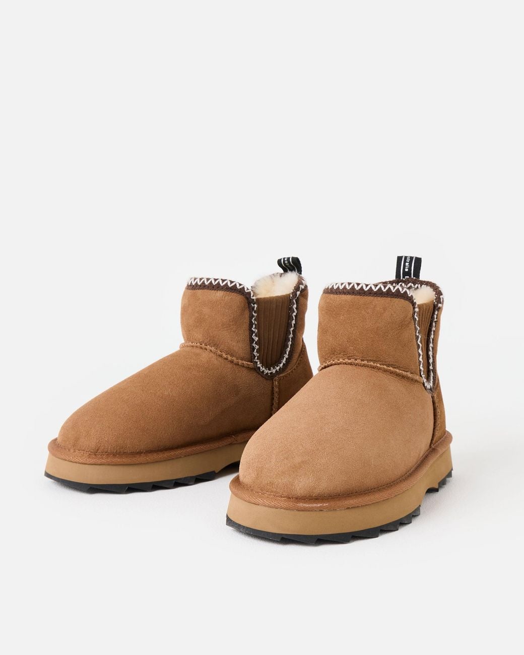 EMU Higgie Chestnut Brown Sheepskin Ankle Boots, Size 7