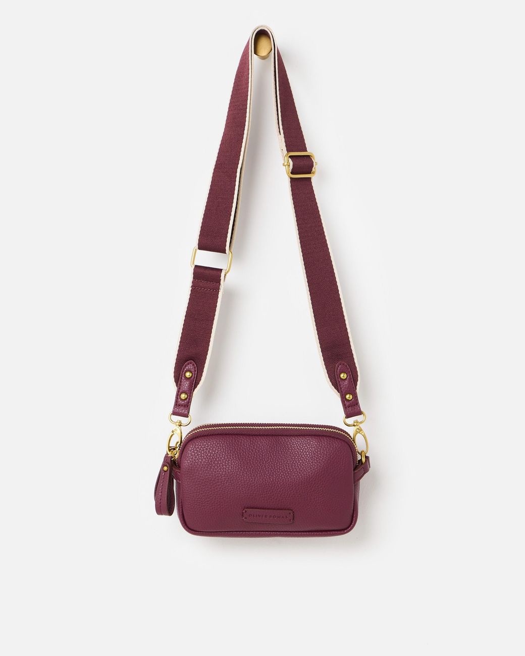 Oliver Bonas Purple Naha Plum Crossbody Bag