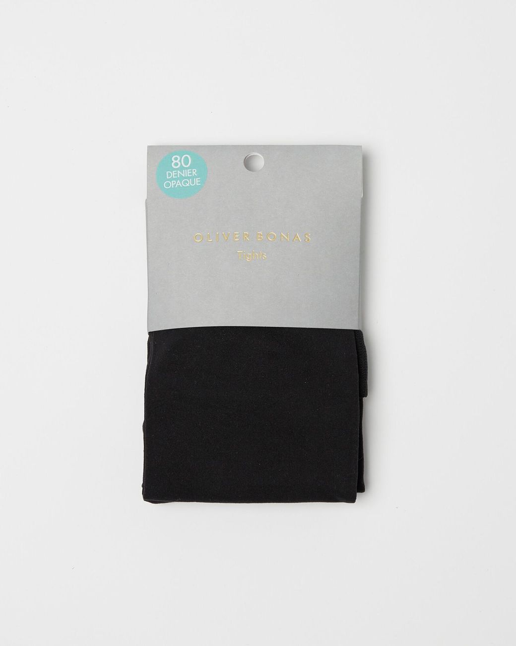 Oliver Bonas White Black 80 Denier Opaque Tights Small/medium