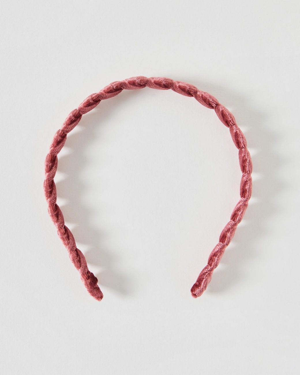 Oliver Bonas Pink Jenson Velvet Wavy Headband