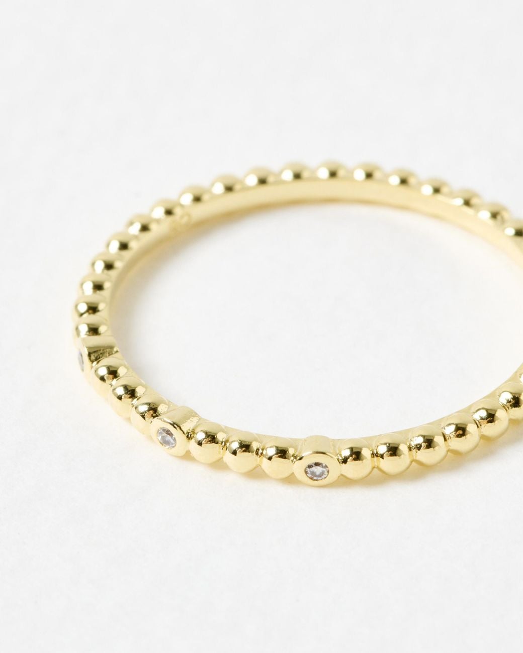 Oliver Bonas White Yara Bobble Ring