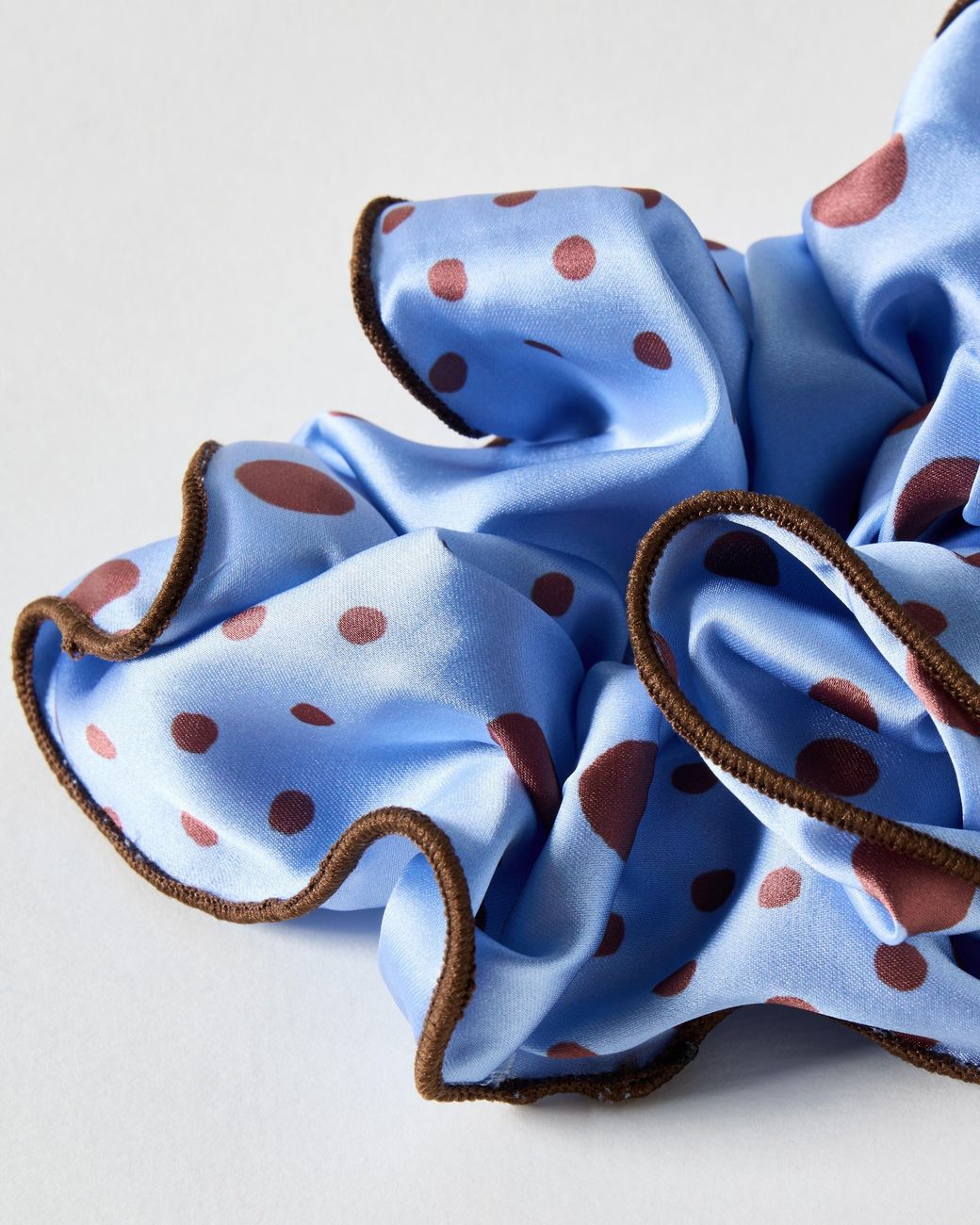 Oliver Bonas Blue Honey Polka Dot Scrunchie