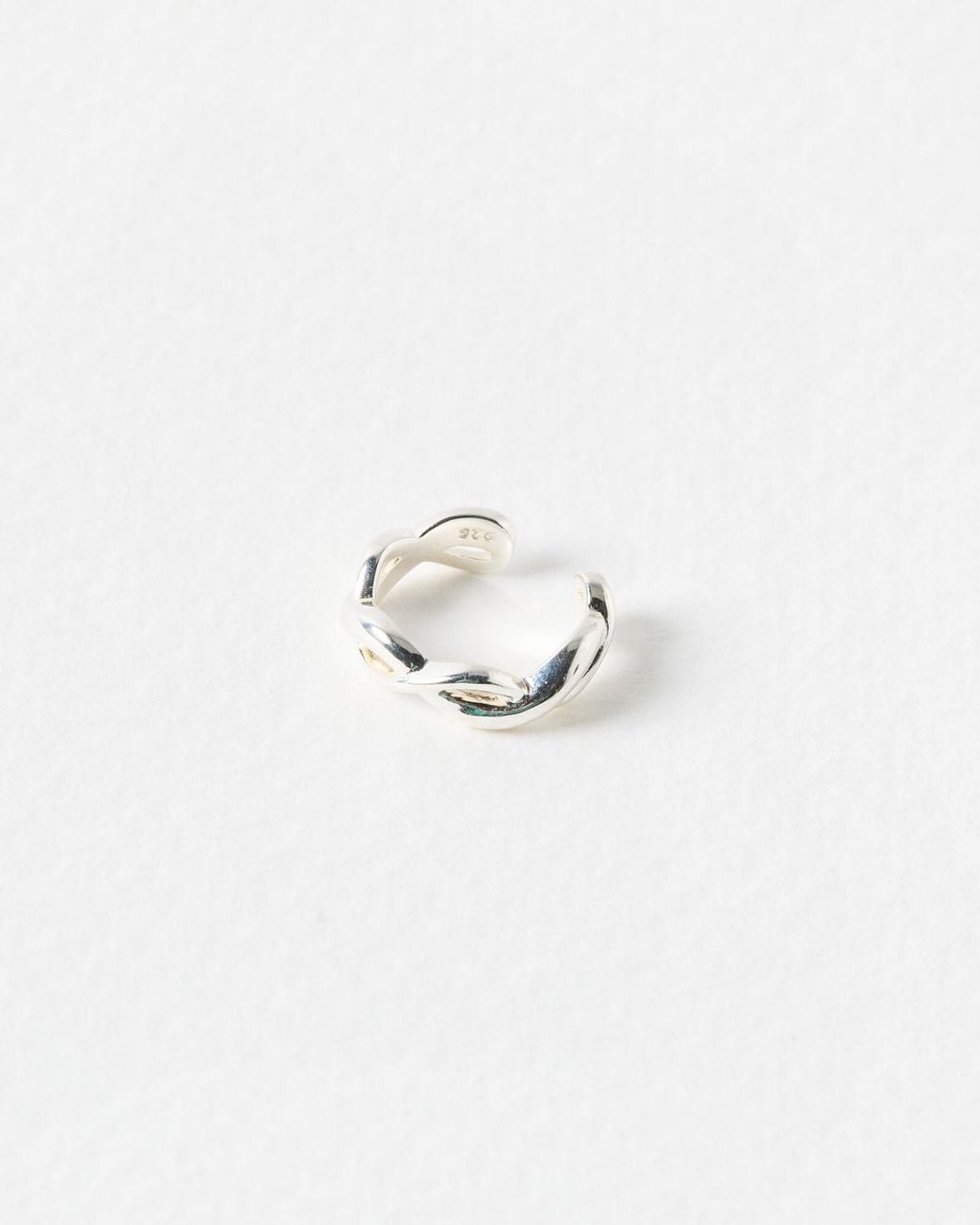 Oliver Bonas White Willa Twisted Sterling Ear Cuff