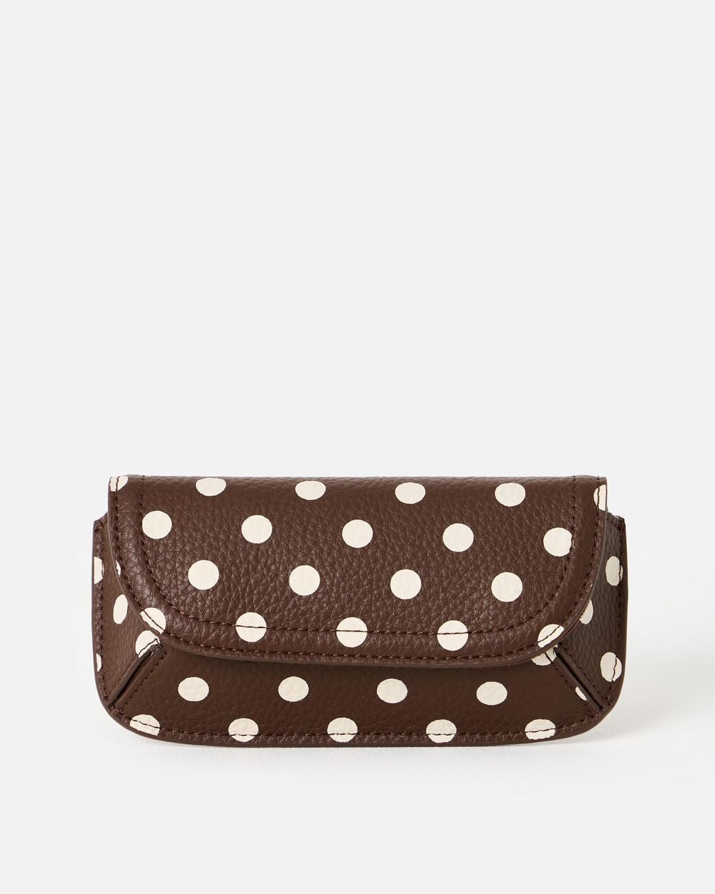 Oliver Bonas Brown Carly Chocolate Polka Dot Sunglasses Case