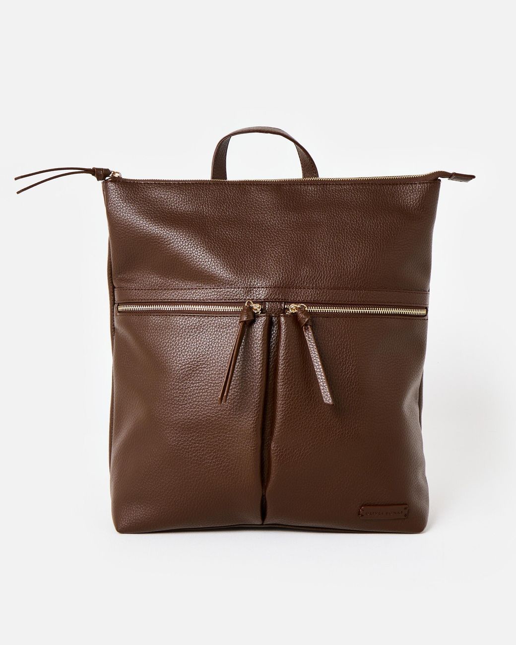 Oliver Bonas Brown Anie Chocolate Large Multi Pocket Backpack