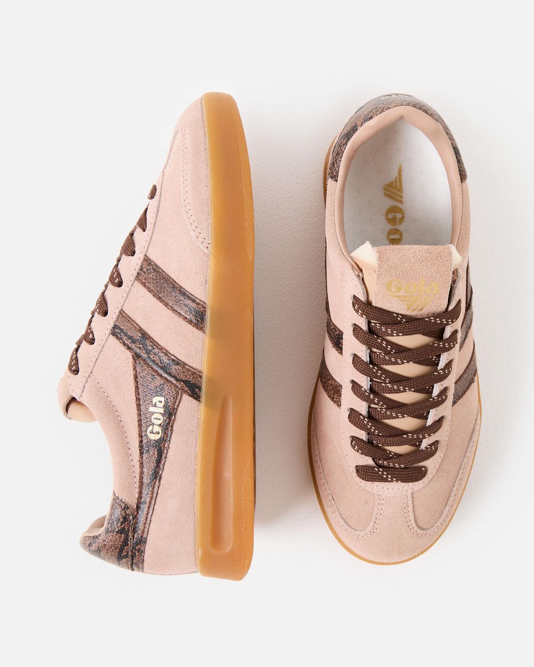 Gola Pink Cyclone Snake Cameo Trainers, Size 3
