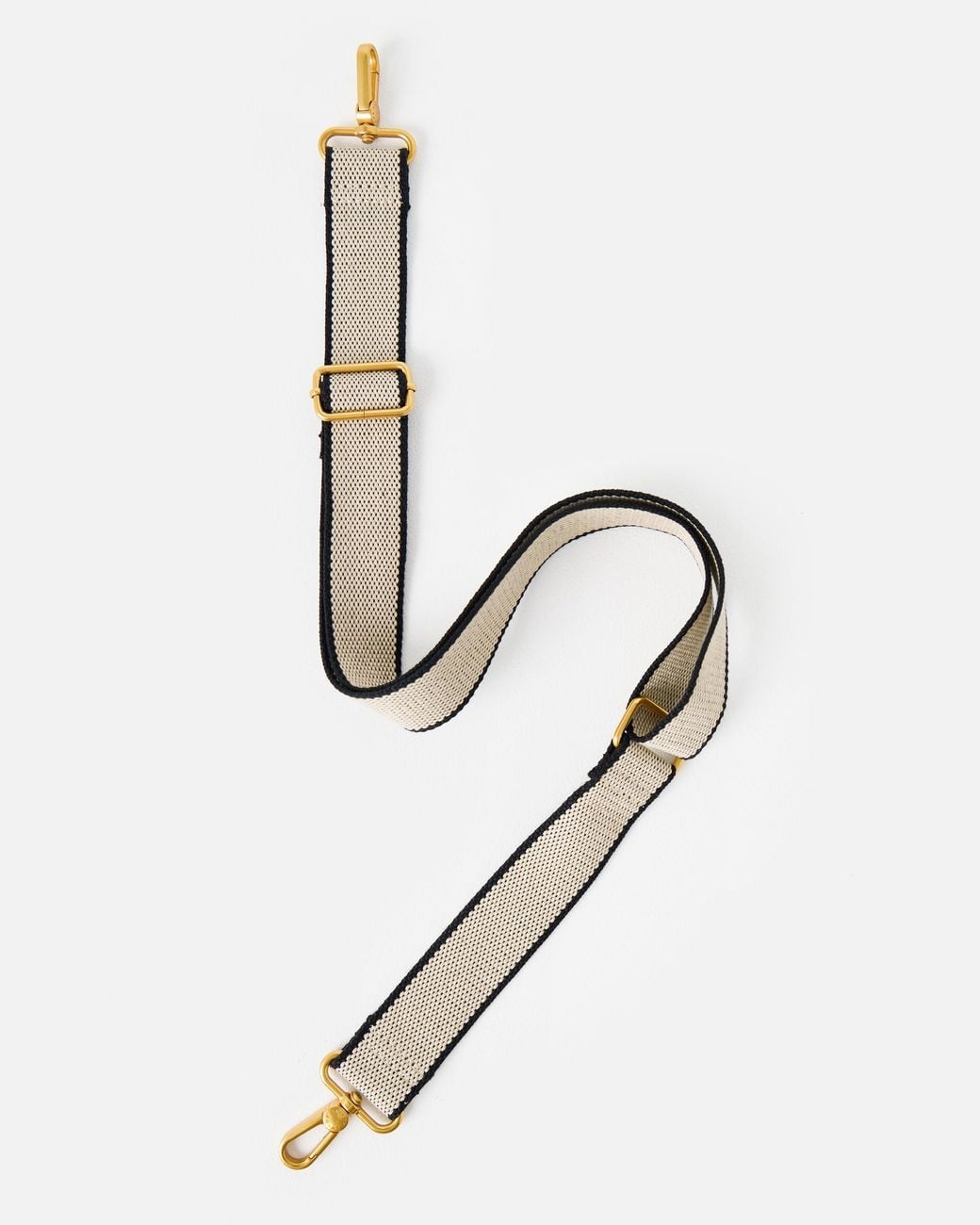 Oliver Bonas Metallic Cream & Stripe Crossbody Bag Strap
