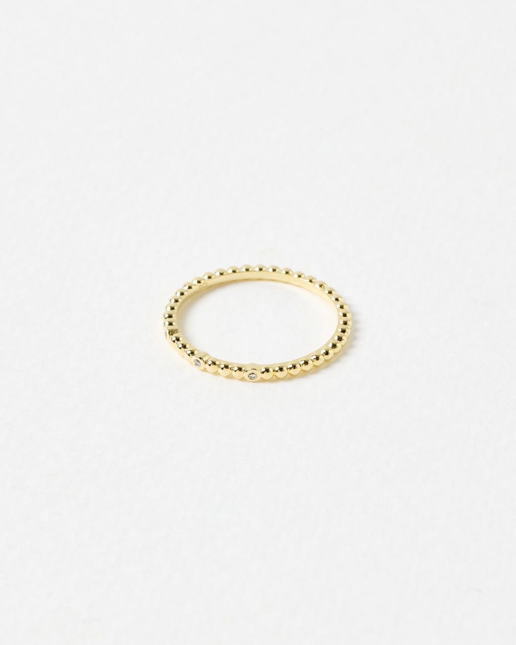 Oliver Bonas White Yara Bobble Ring