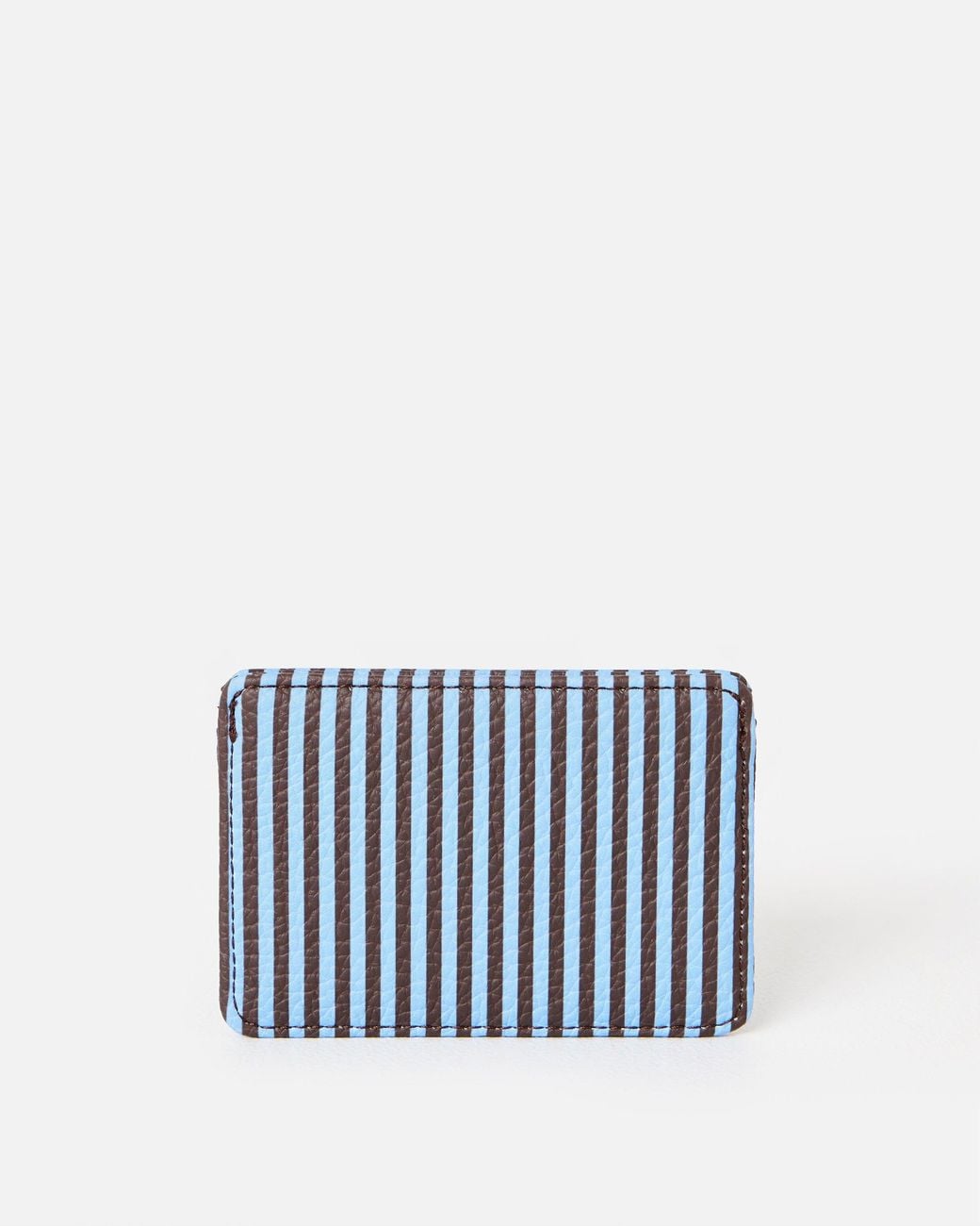 Oliver Bonas Ava Brown & Blue Striped Card Holder