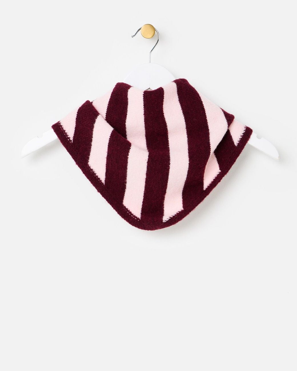 Oliver Bonas Red & Burgundy Striped Knitted Triangle Scarf
