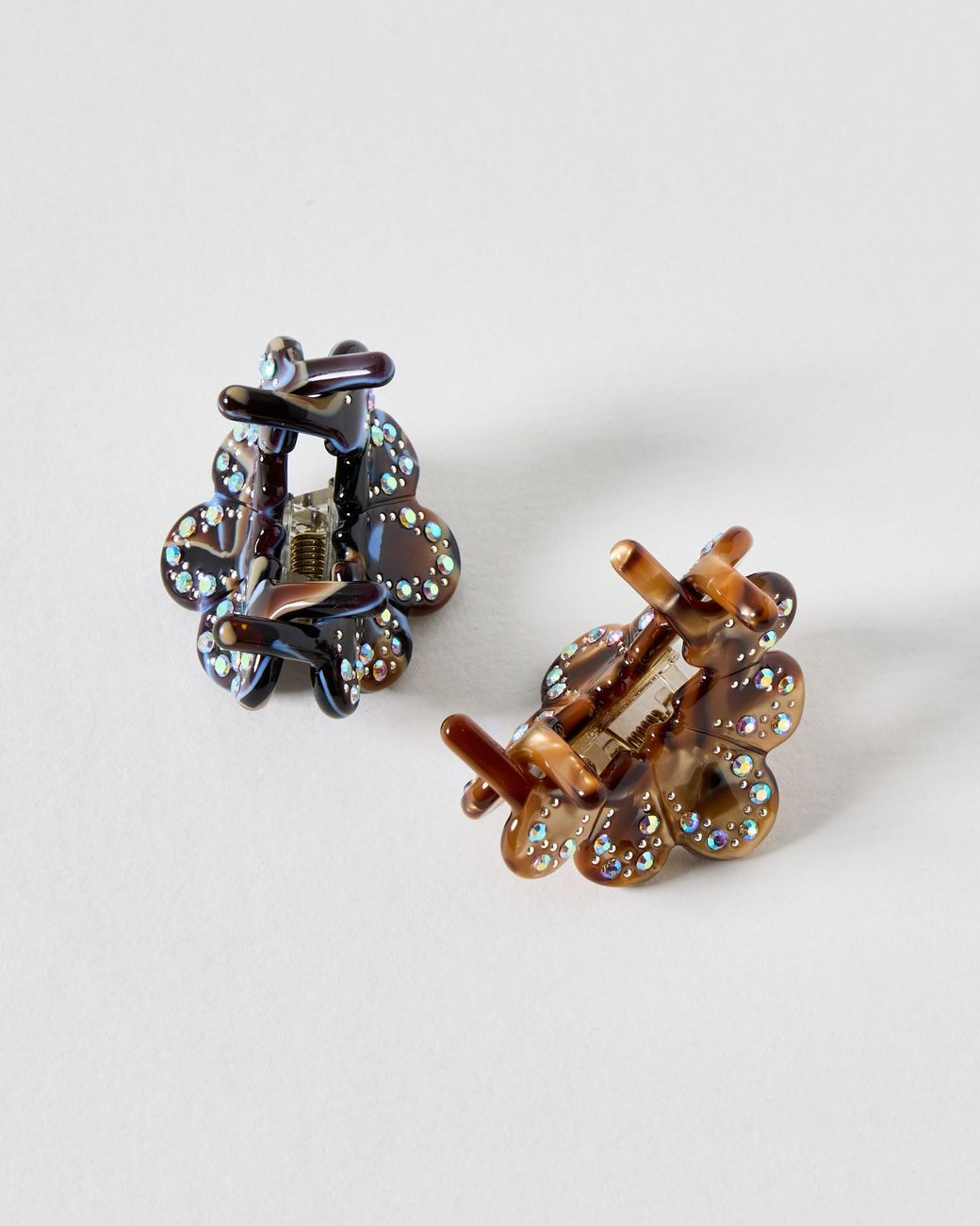 Oliver Bonas Metallic Henrietta Brown & Blue Mini Clips Set Of Two