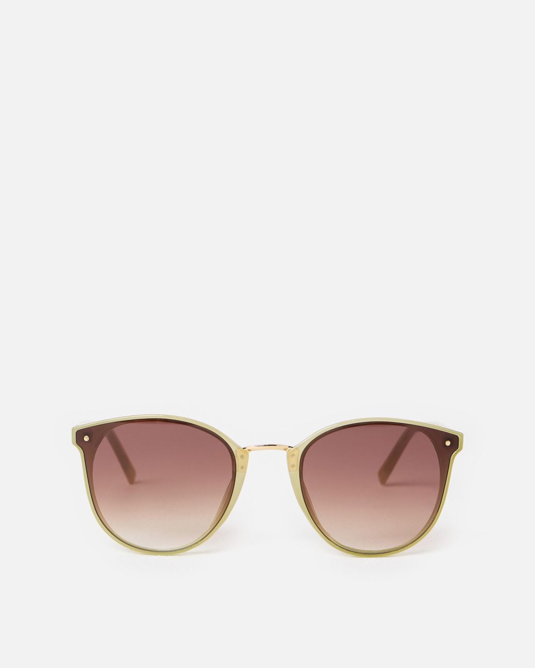 Oliver Bonas Pink Milky Preppy Sunglasses