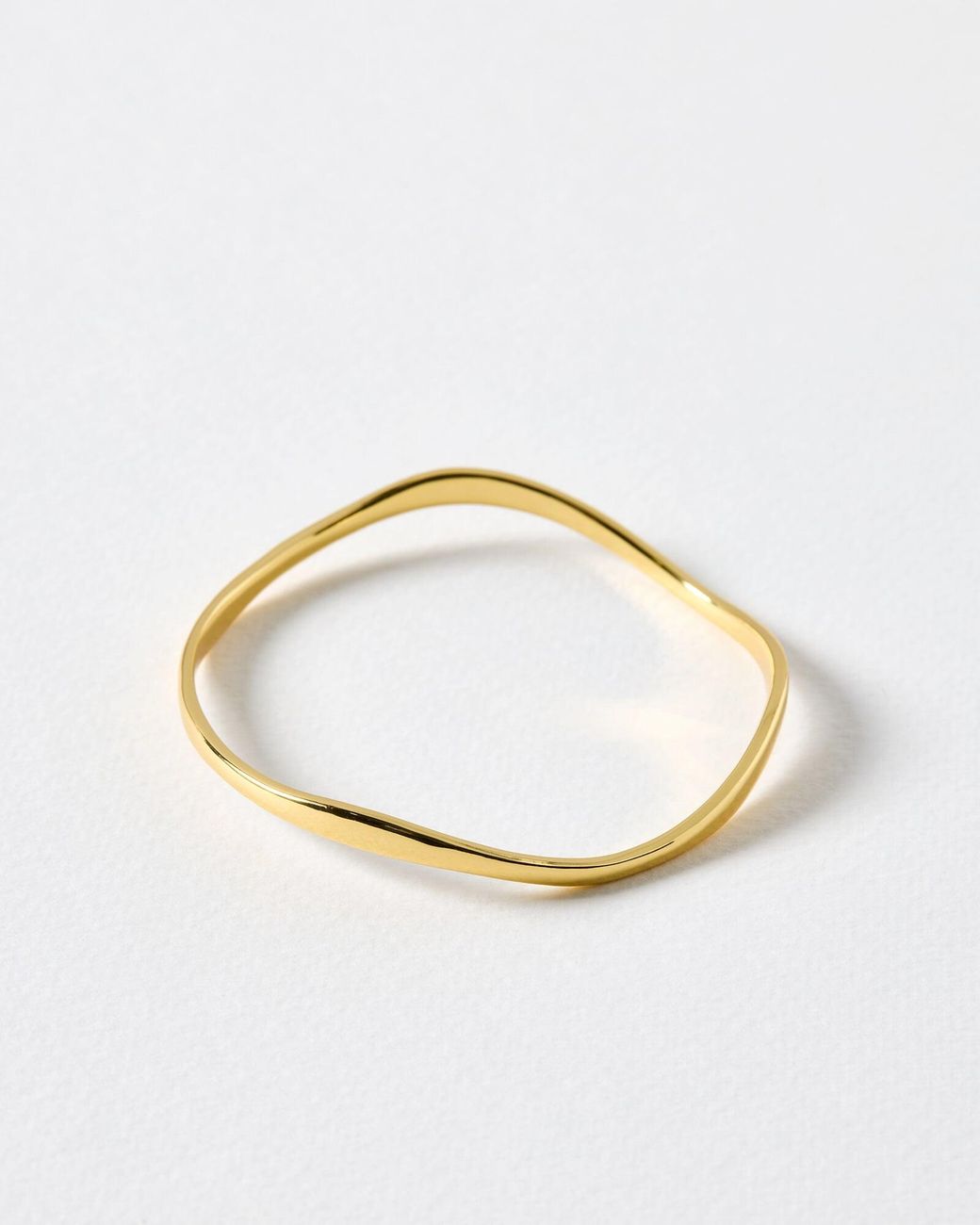 Oliver Bonas Metallic Ona Ripple Wave Bangle