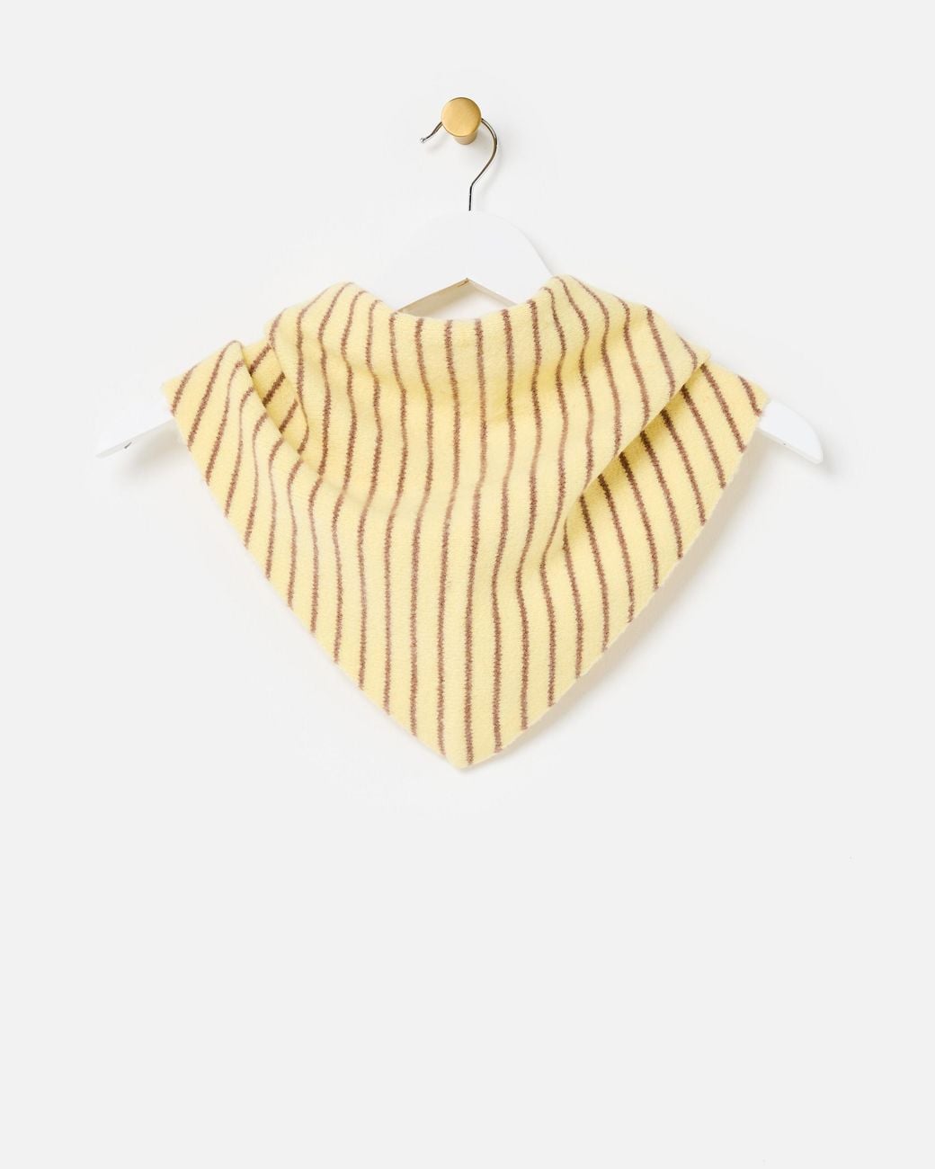 Oliver Bonas Metallic Butter & Brown Striped Knitted Triangle Scarf