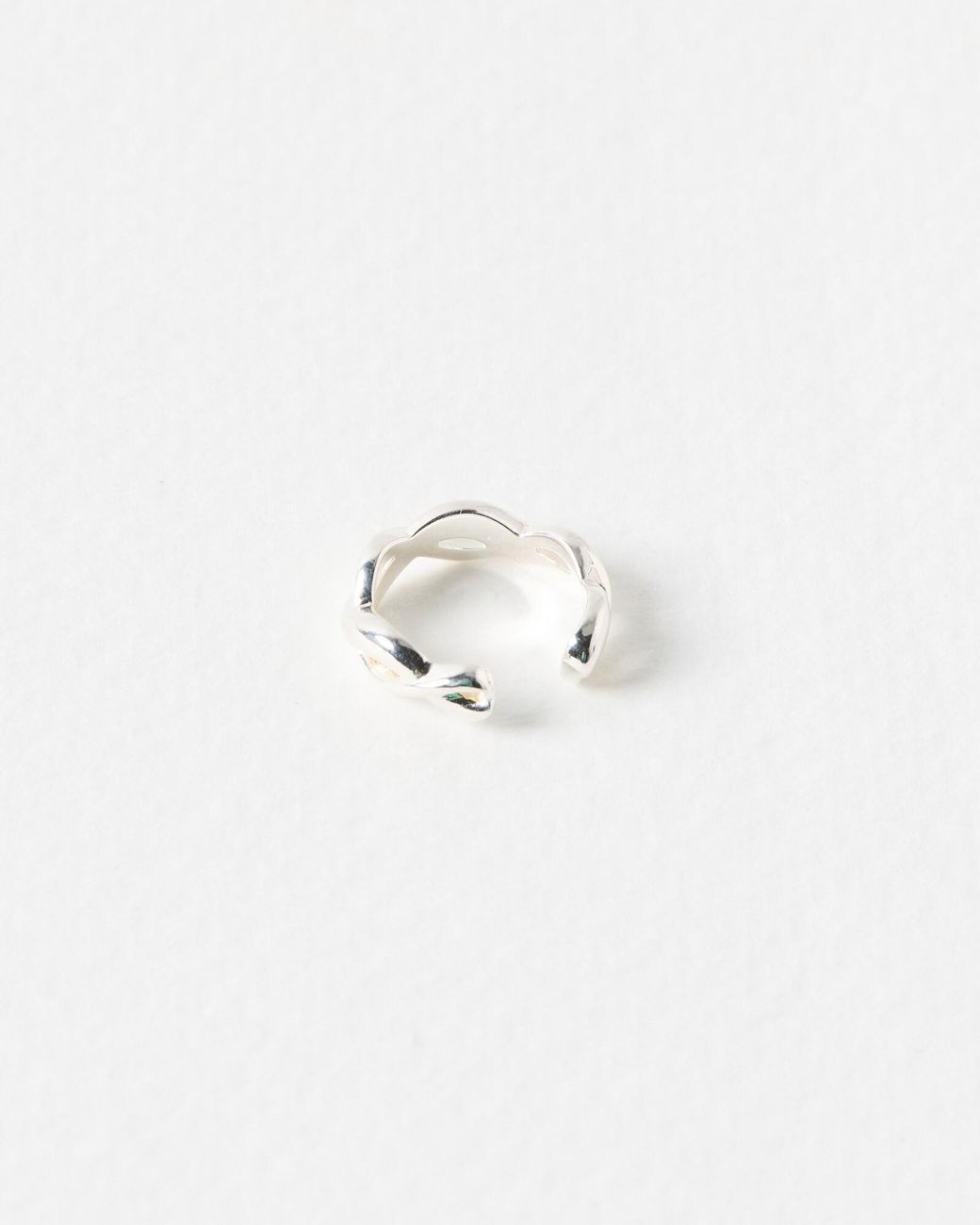 Oliver Bonas White Willa Twisted Sterling Ear Cuff