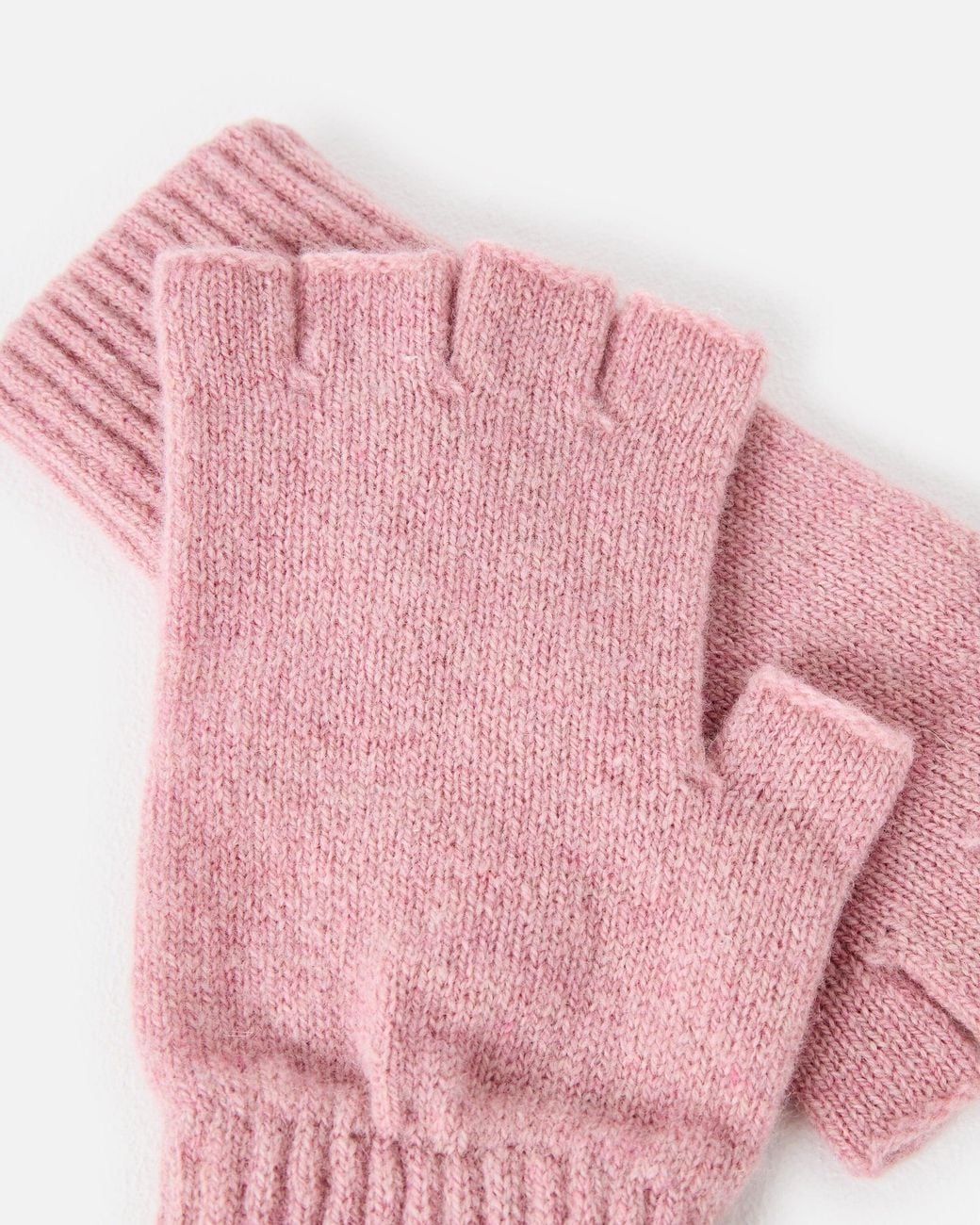 Robert Mackie Pink Iona Wool Fingerless Gloves
