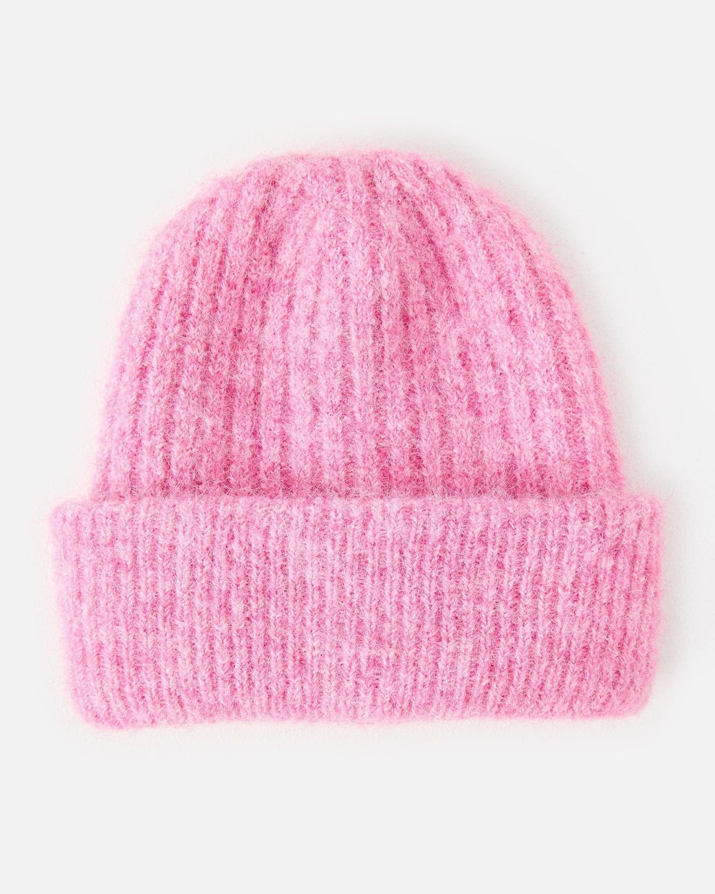 Oliver Bonas Pink Marl Ribbed Knitted Beanie Hat