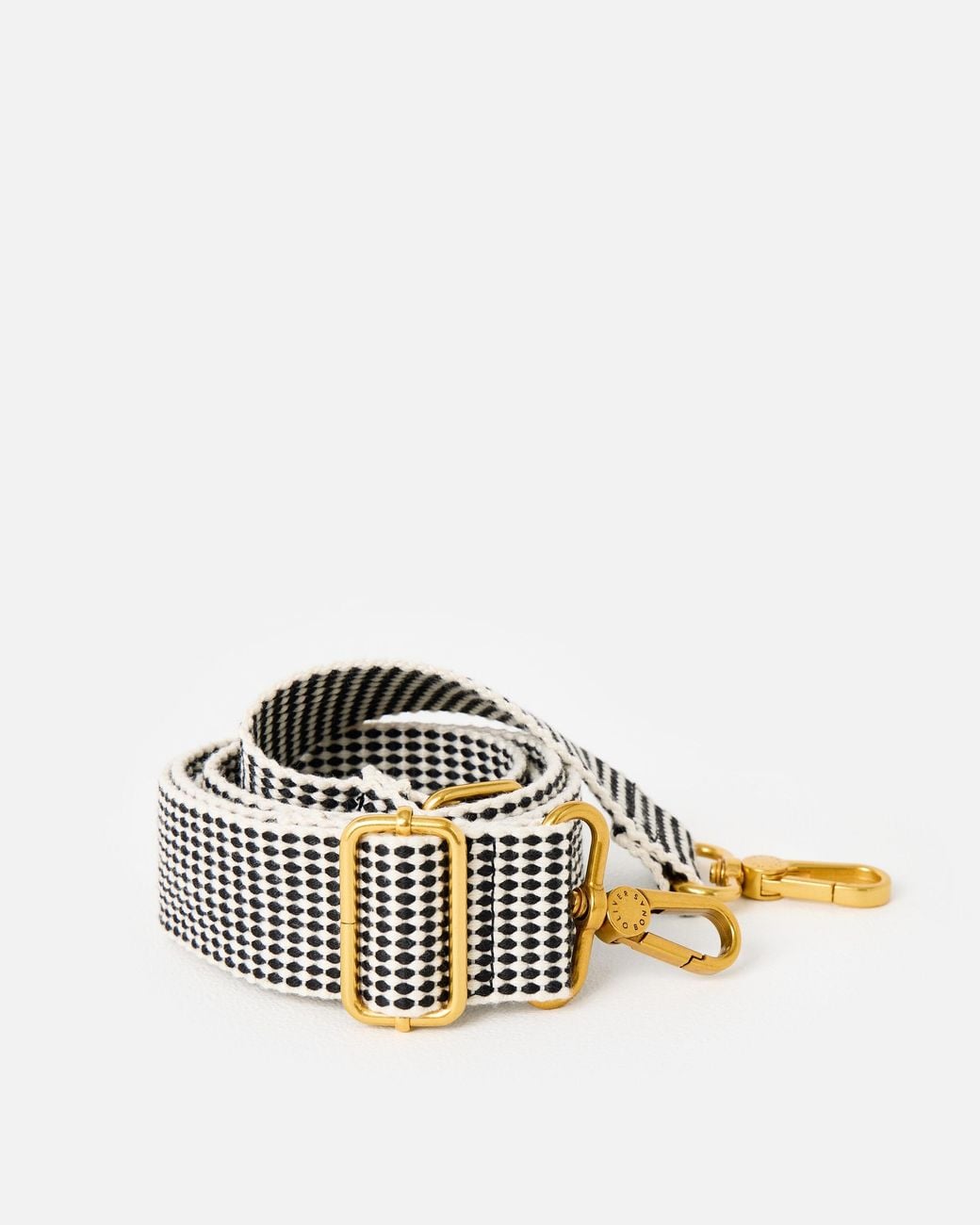 Oliver Bonas Metallic & White Crossbody Bag Strap