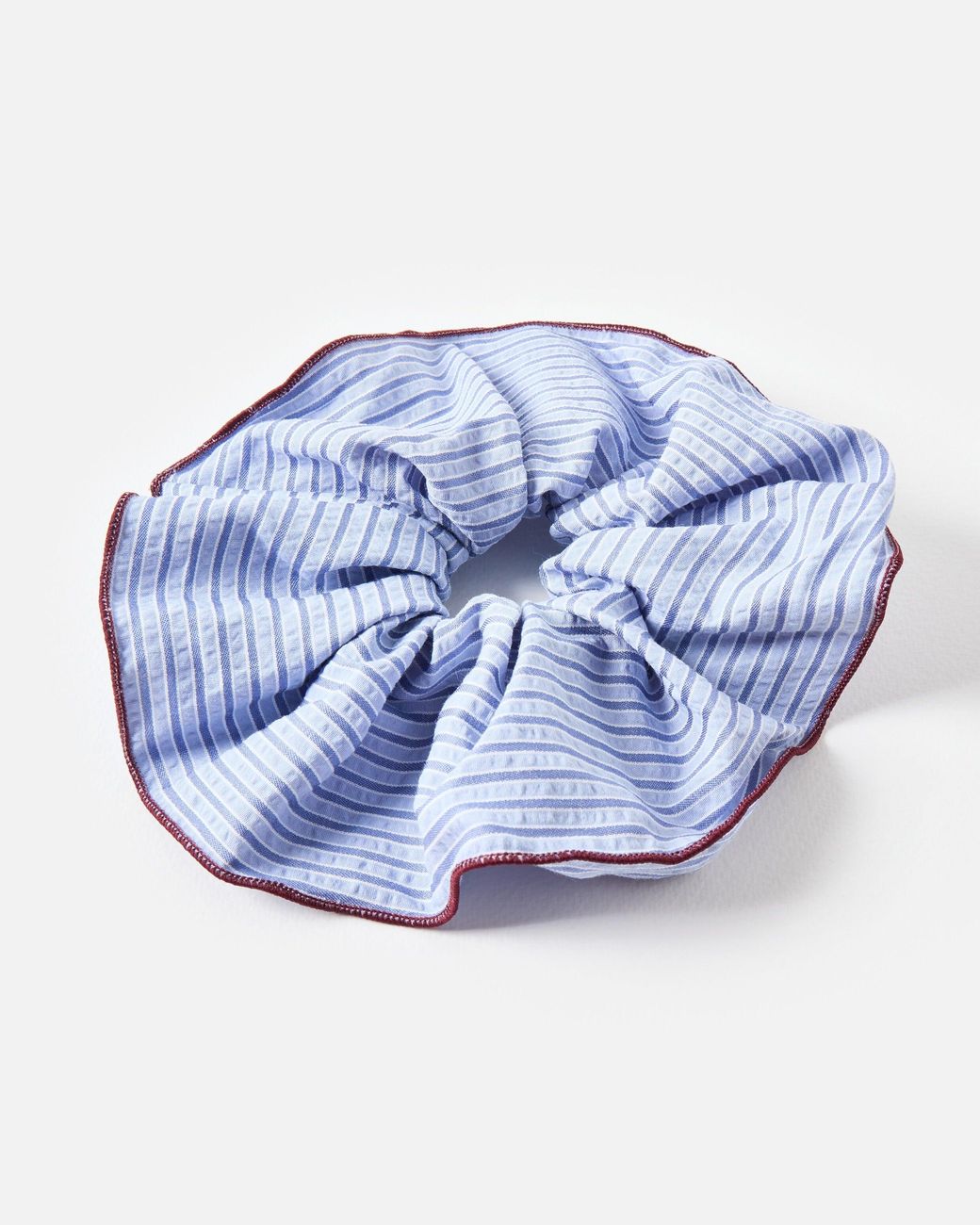 Oliver Bonas Blue Haden Stripe Large Scrunchie