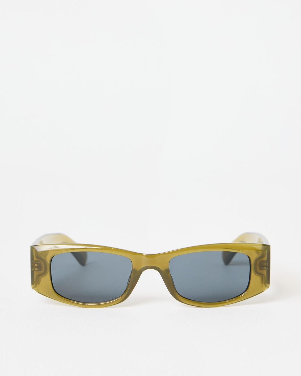 Oliver Bonas Blue Olive Rectangle Sunglasses