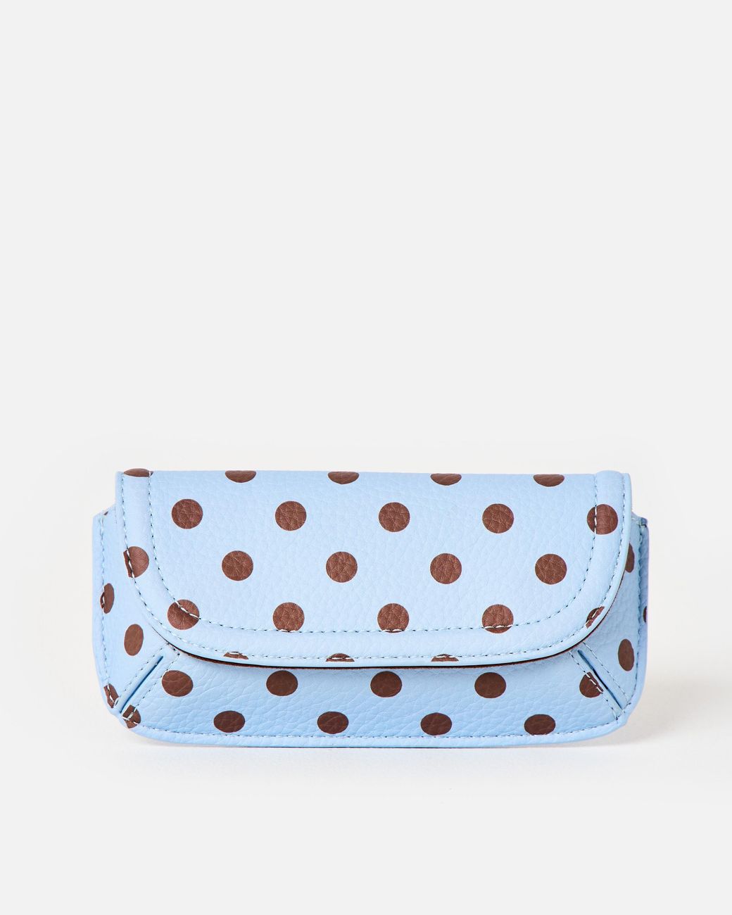 Oliver Bonas Blue Carly Light & Brown Polka Dot Sunglasses Case