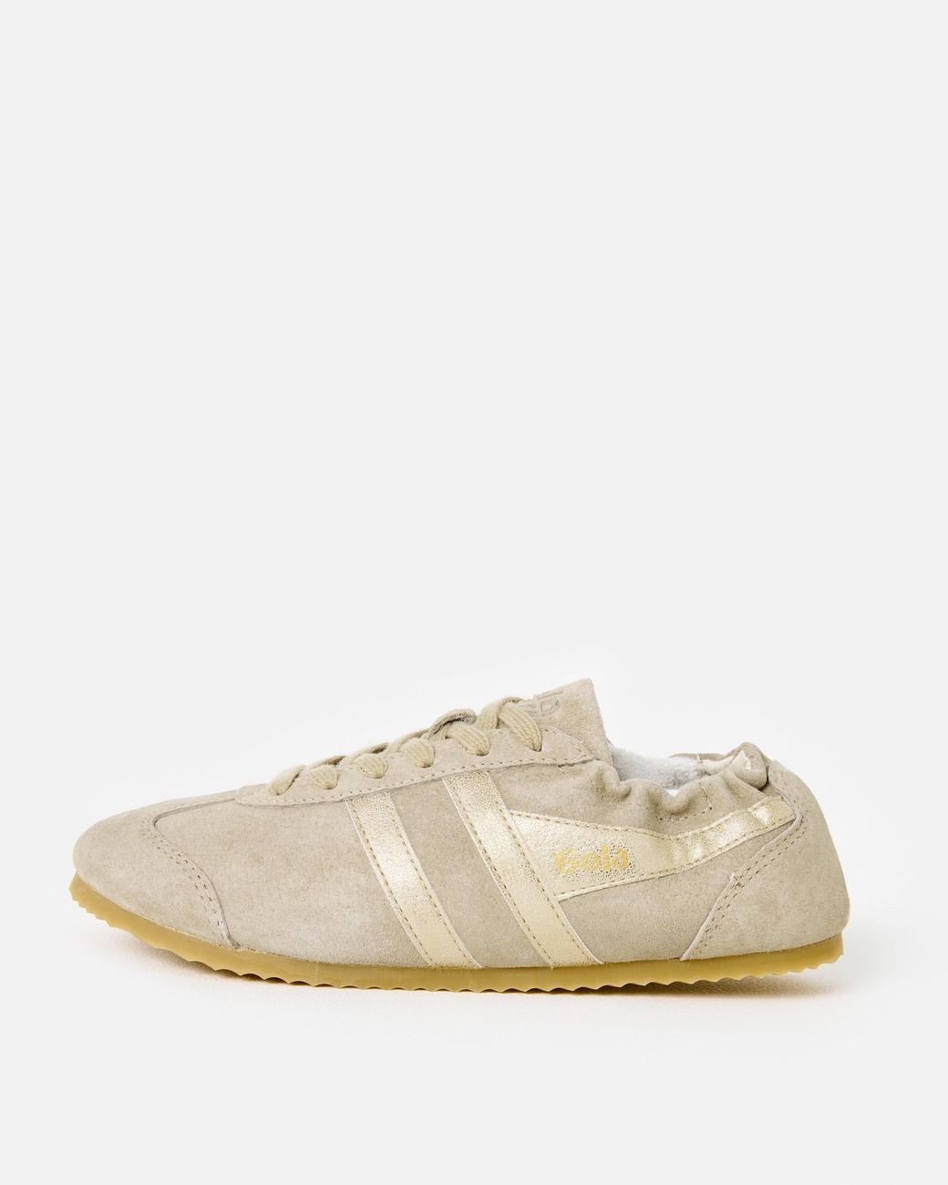 Gola Natural Aurora Bone & Gold Trainers, Size 3