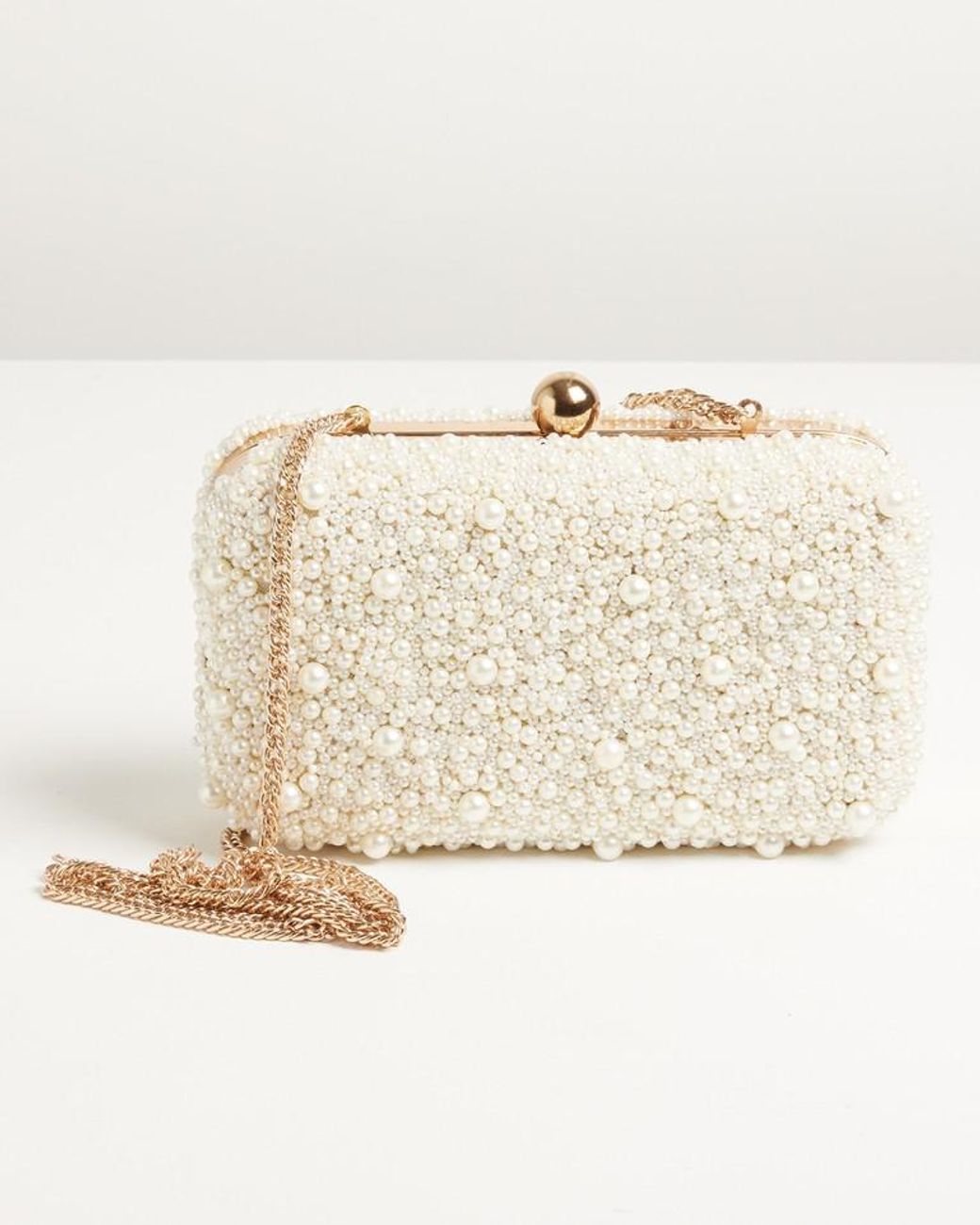 Pearl Embellished Clutch Bag  Simply Be