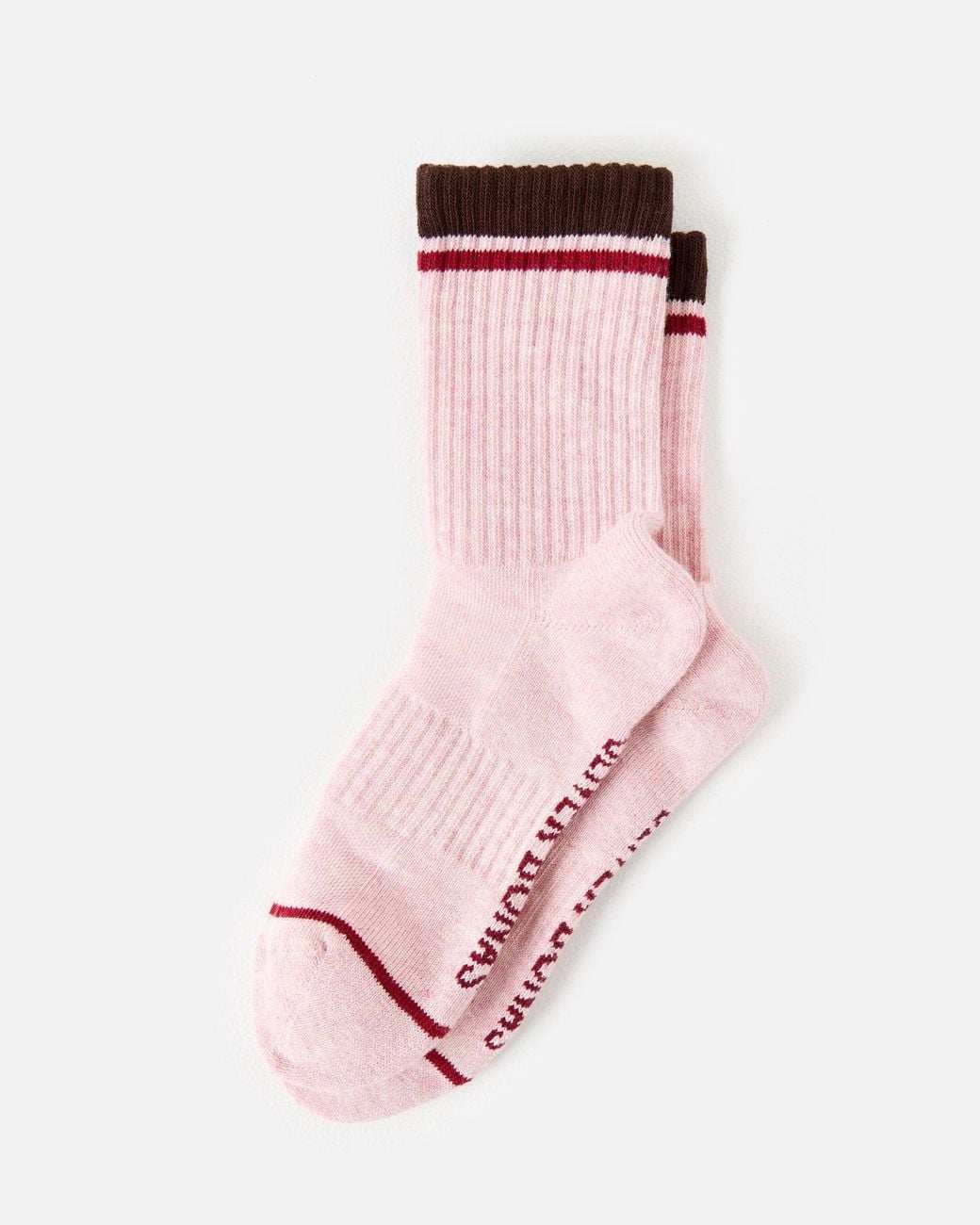 Oliver Bonas Pink Marl Sporty Ribbed Ankle Socks