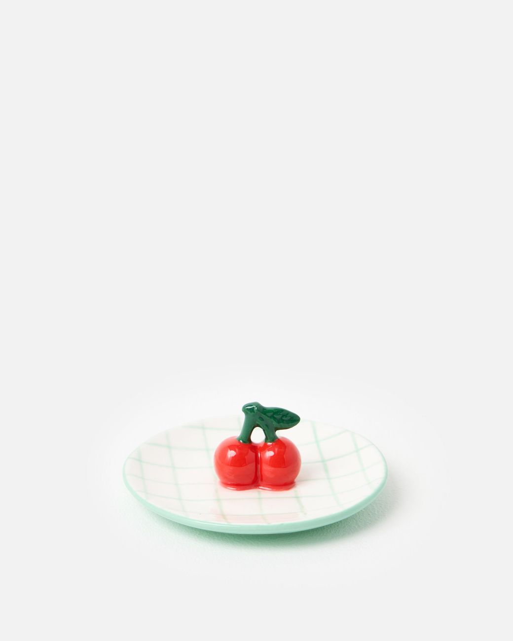 Oliver Bonas White Cherry Ceramic Ring Dish
