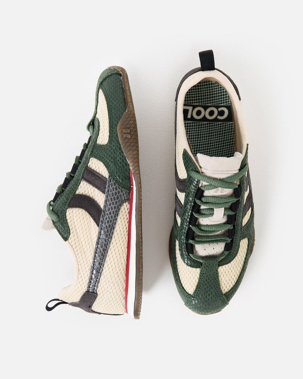 Coolway Multicolor Nilo Bob Green Trainers, Size 4