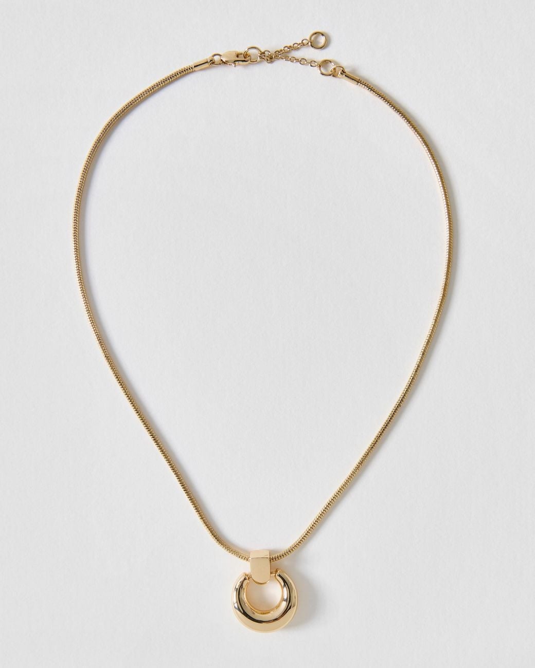 Oliver Bonas Metallic Patsy Tone Circular Necklace