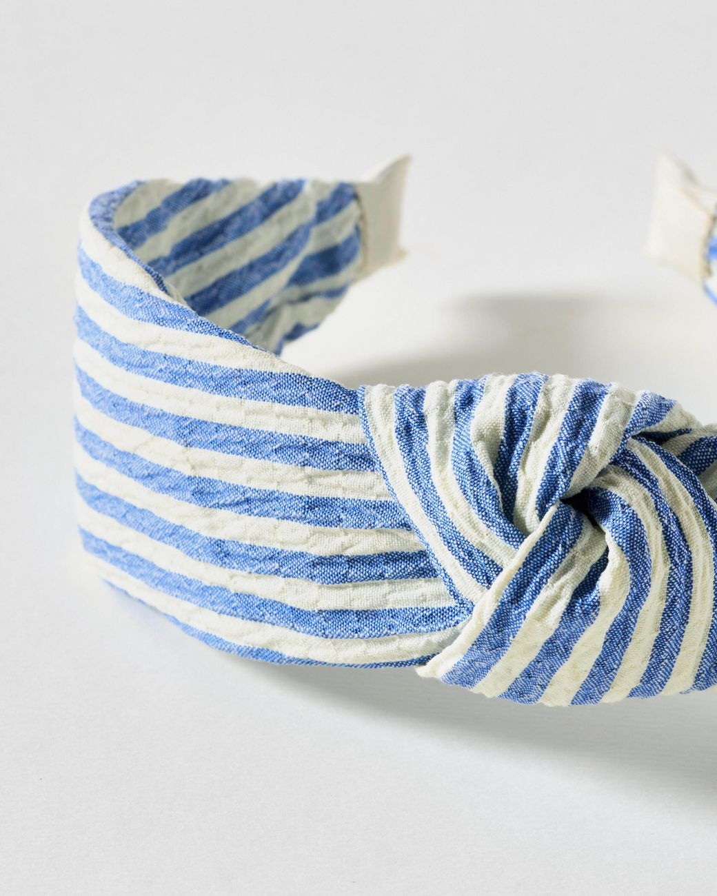 Oliver Bonas Blue Caroline Stripe Knot Top Headband