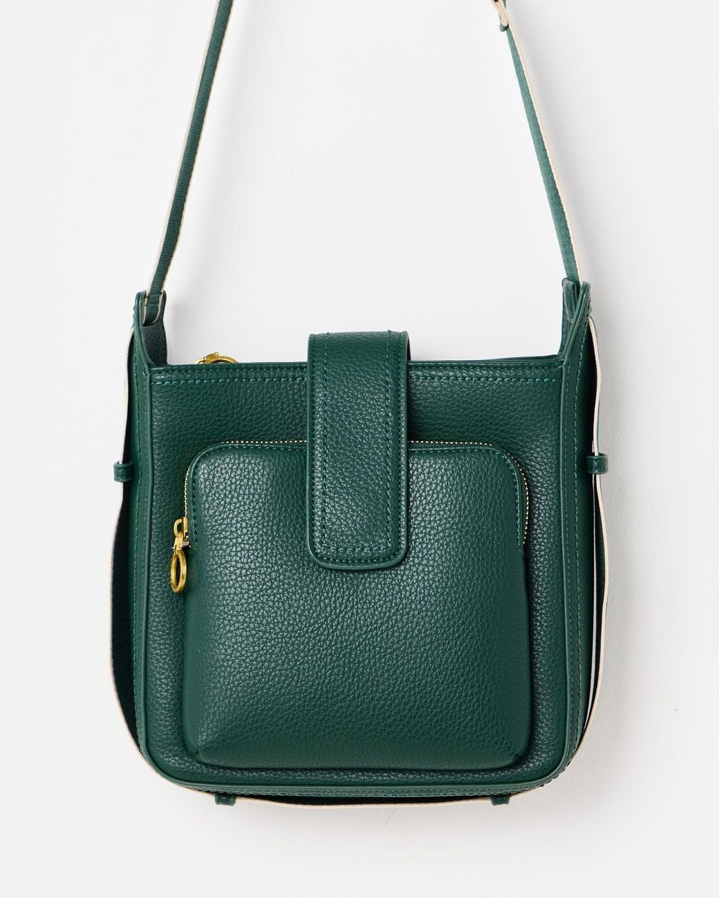 Oliver Bonas Green Dotty Dark Crossbody Bag