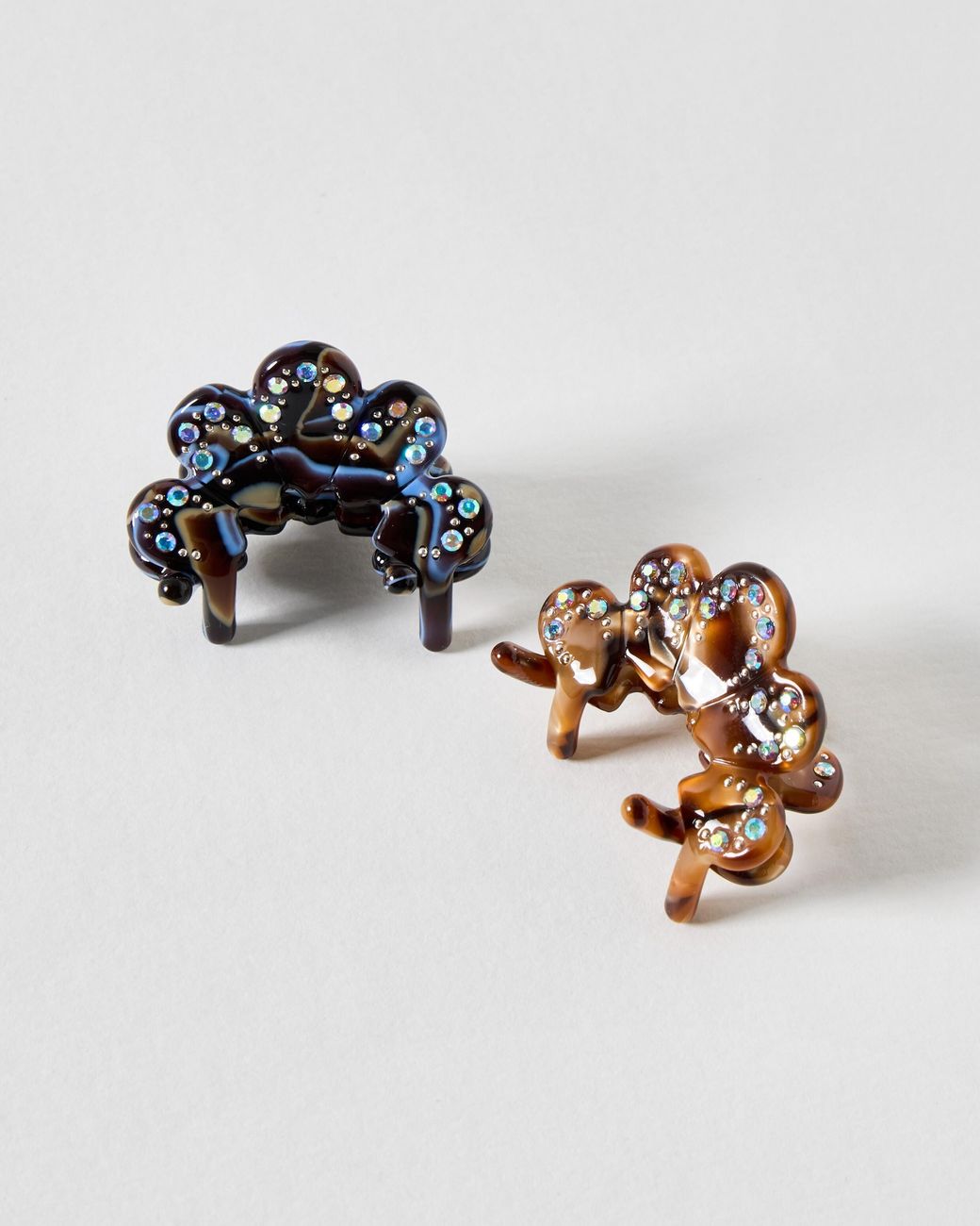 Oliver Bonas Metallic Henrietta Brown & Blue Mini Clips Set Of Two