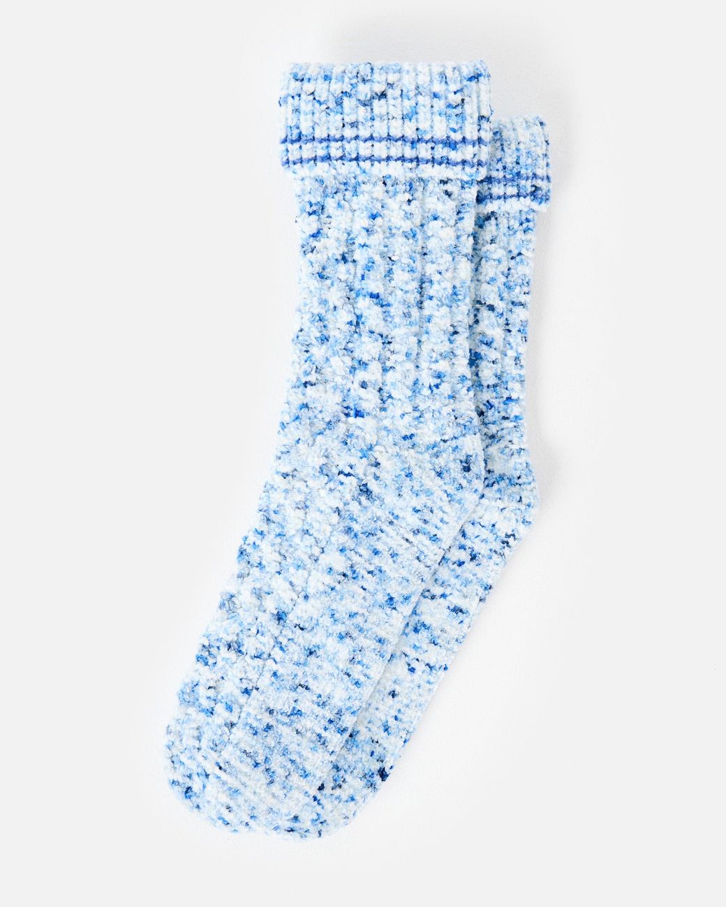 Oliver Bonas Blue Neppy Chenille Cosy Socks