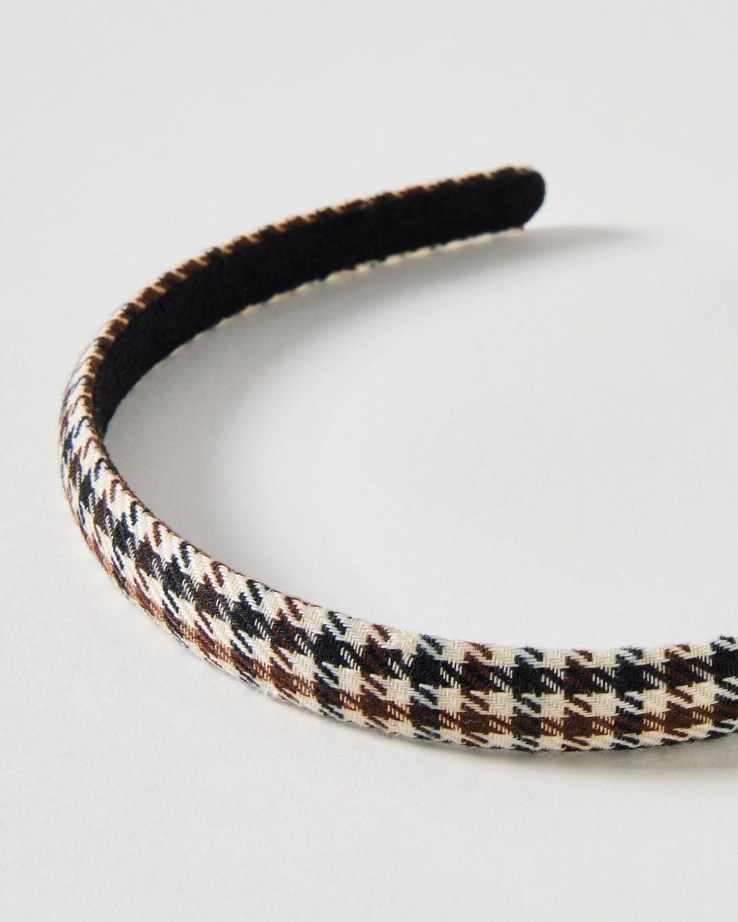 Oliver Bonas Metallic Ember & Black Checked Headband