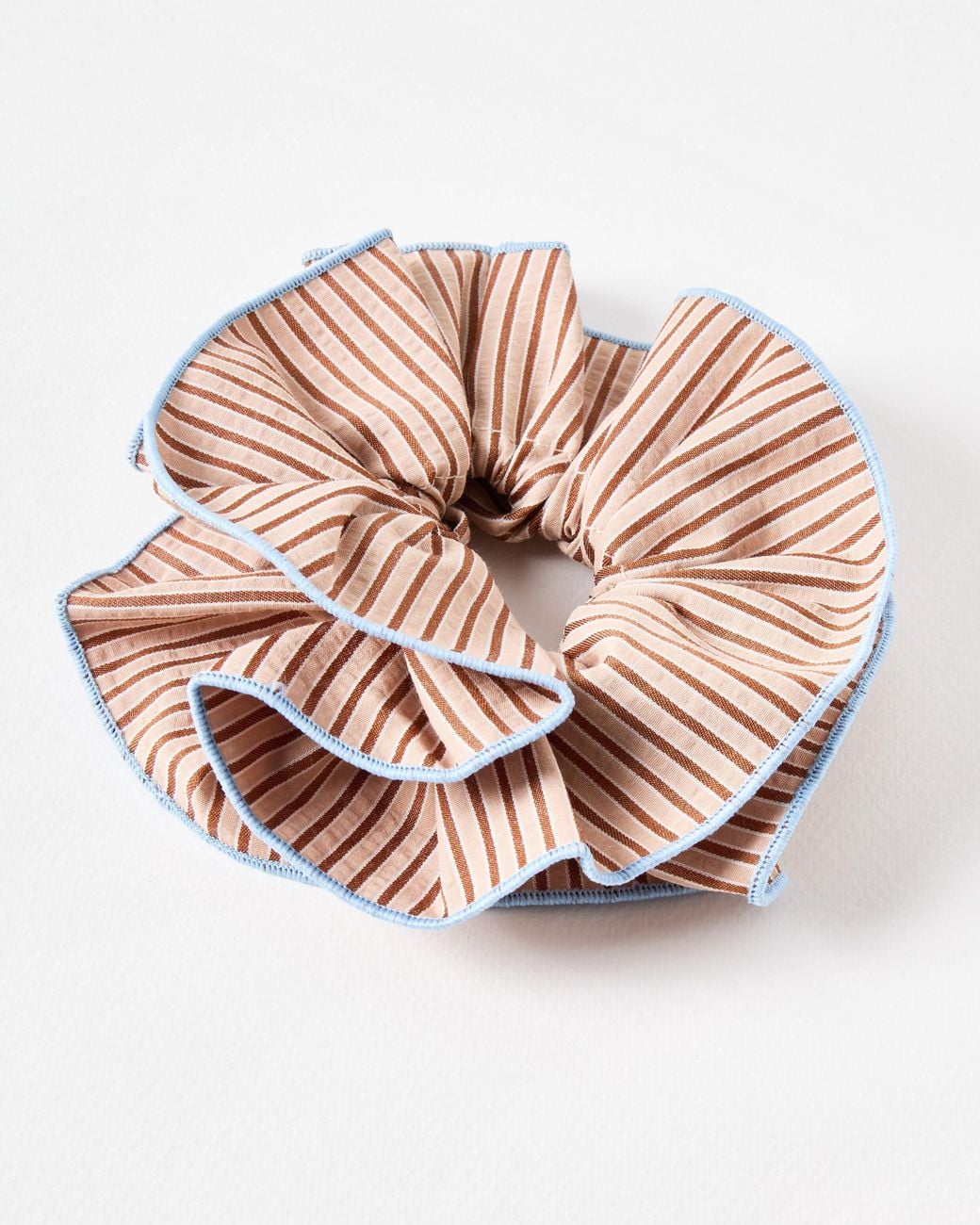 Oliver Bonas Pink Haden Stripe Large Scrunchie