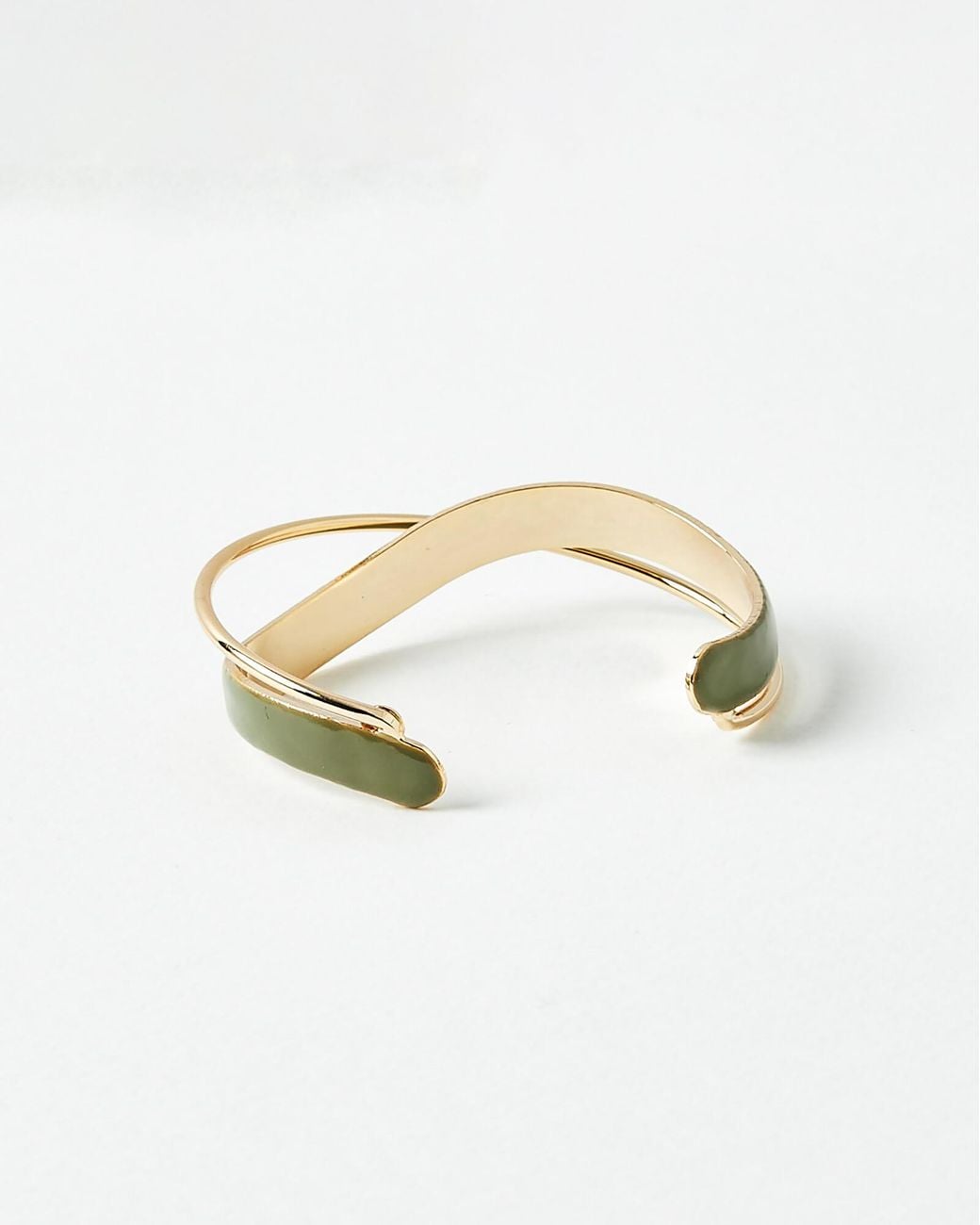Oliver Bonas Green Christie Twist Bangle