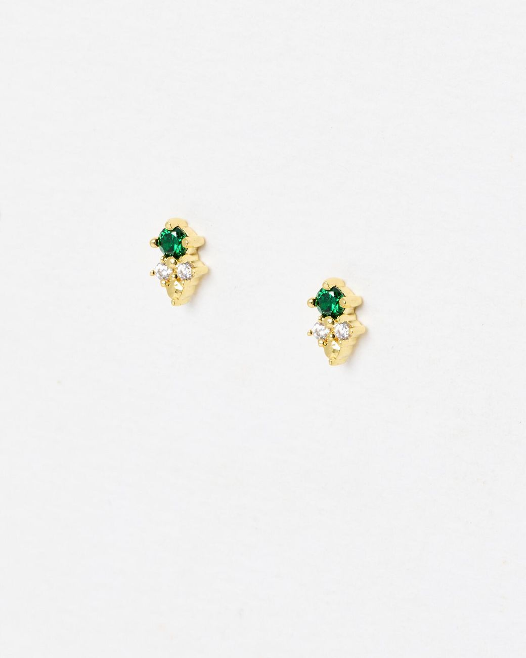 Oliver Bonas Blue Cara Stone Cluster Stud Earrings