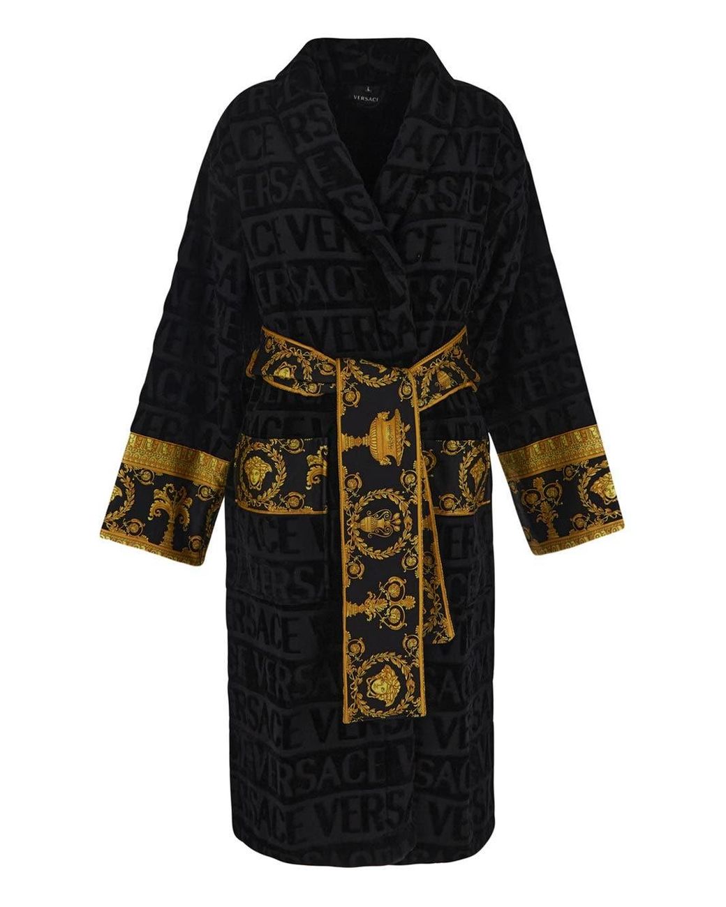 Versace I Love Baroque Bathrobe in Black Lyst