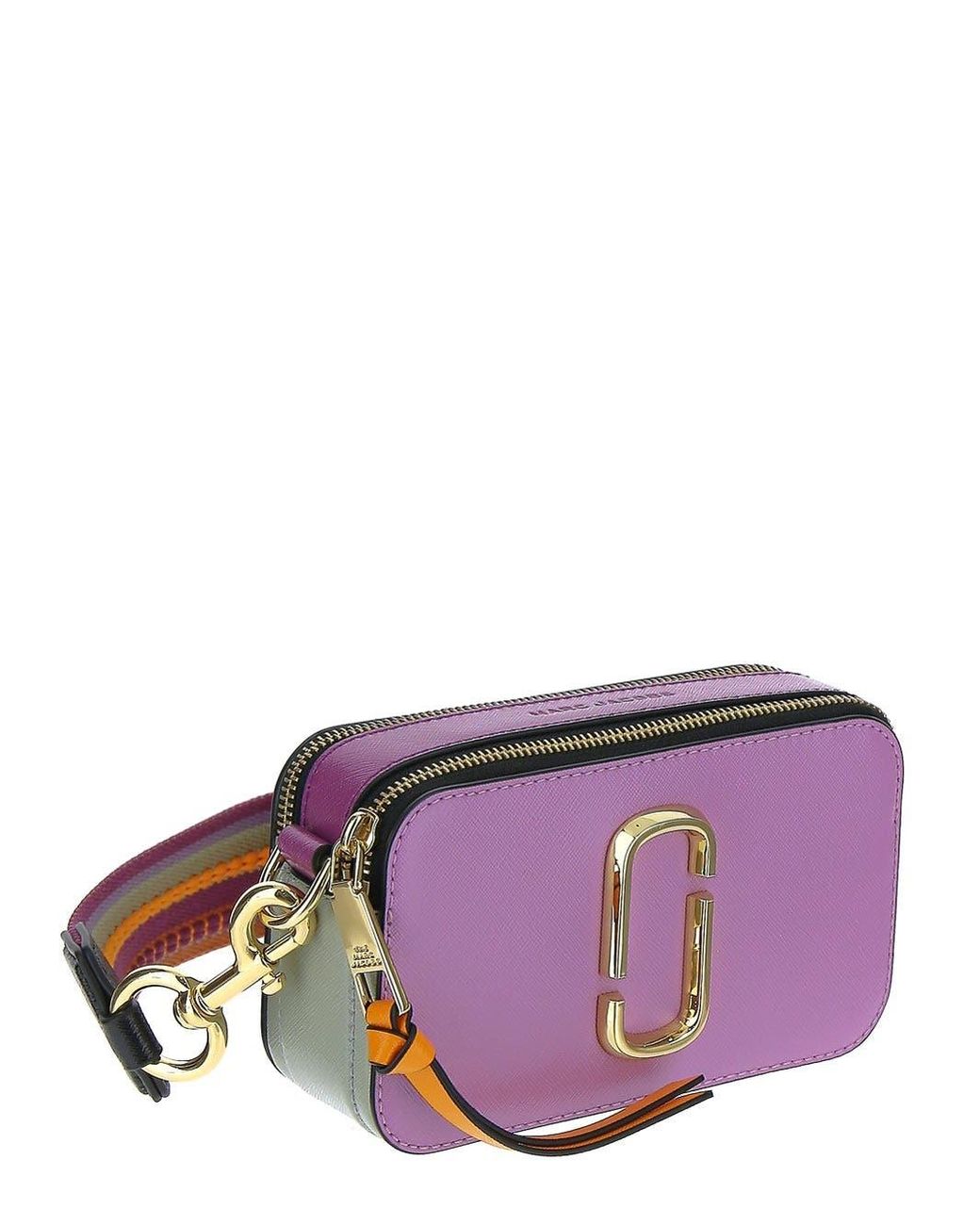 Marc Jacobs Colorblock Snapshot Shoulder Bag in Purple