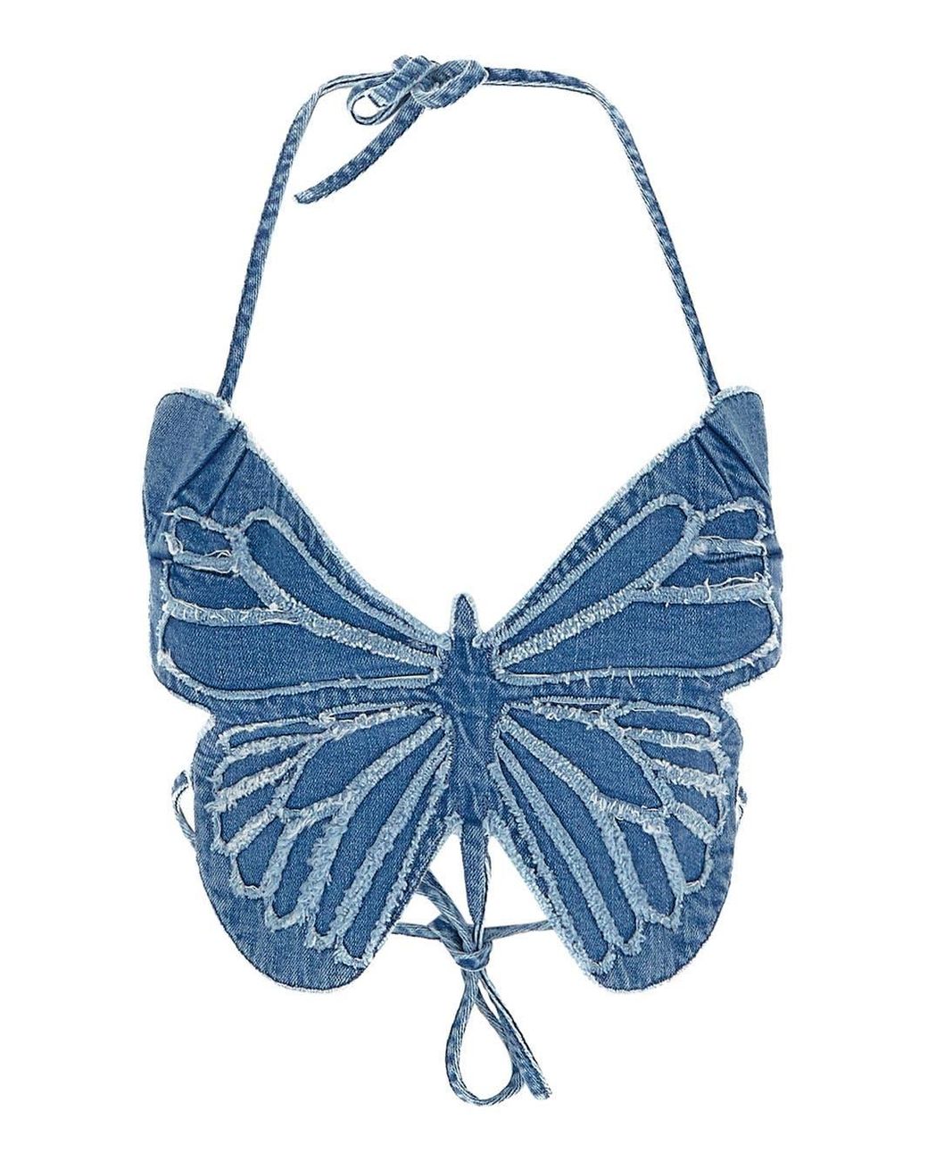 Blumarine Butterfly Top in Blue Lyst