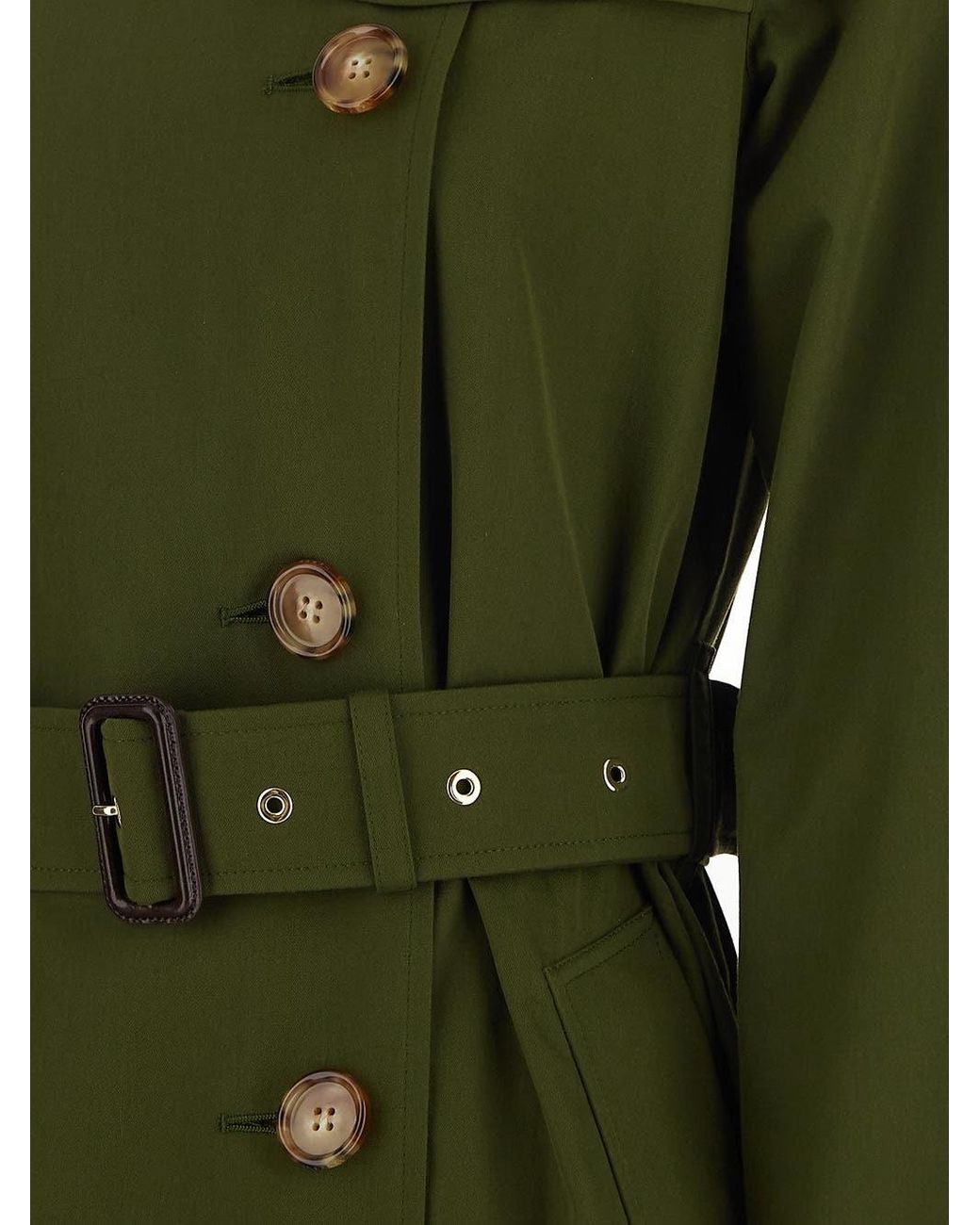 Burberry trench store coat green