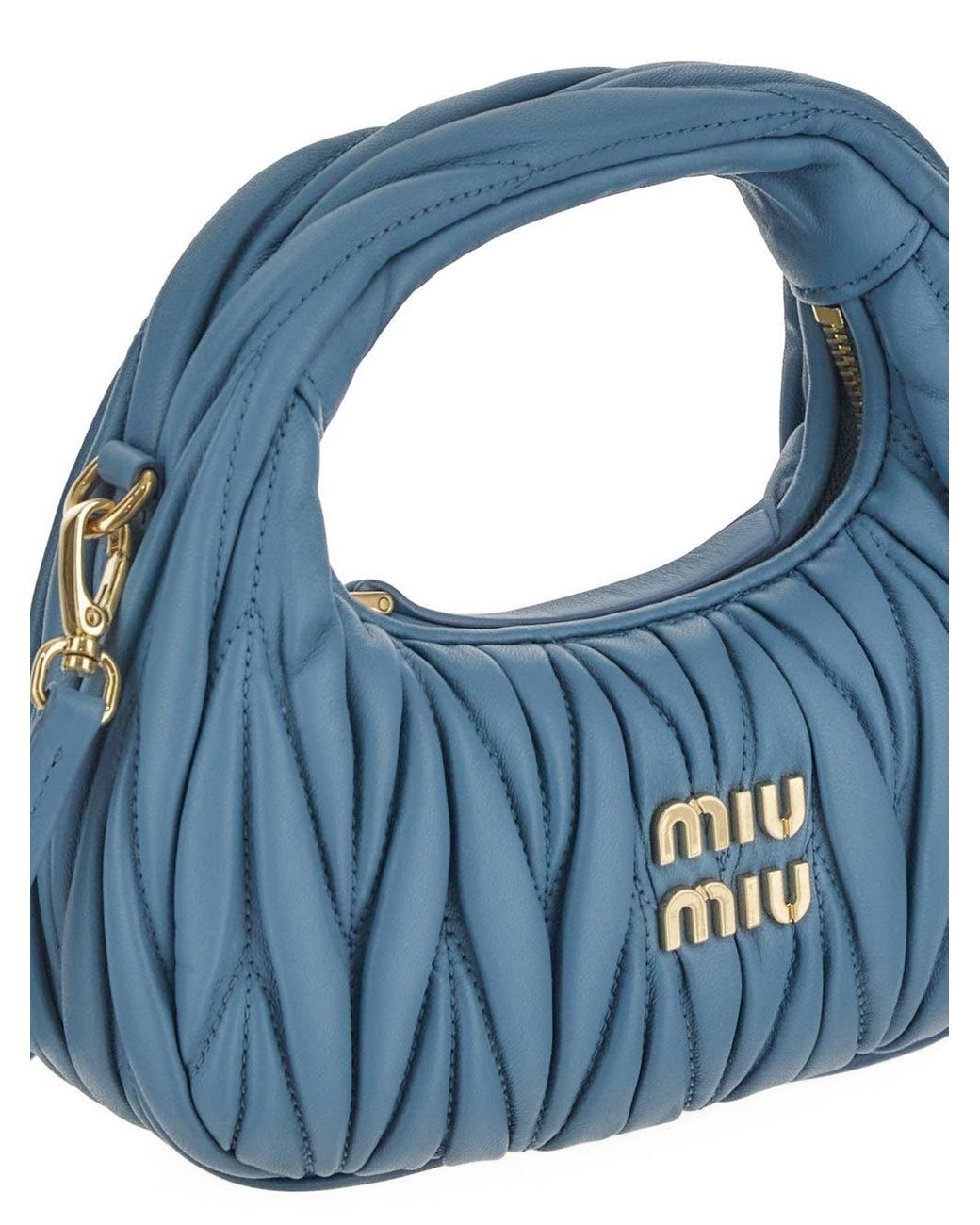 ミュウミュウ/関税送料込み MATELASSE hobo bag MIU MIU Wander Matelassé Leather Hobo Bag in Purple | COCOON